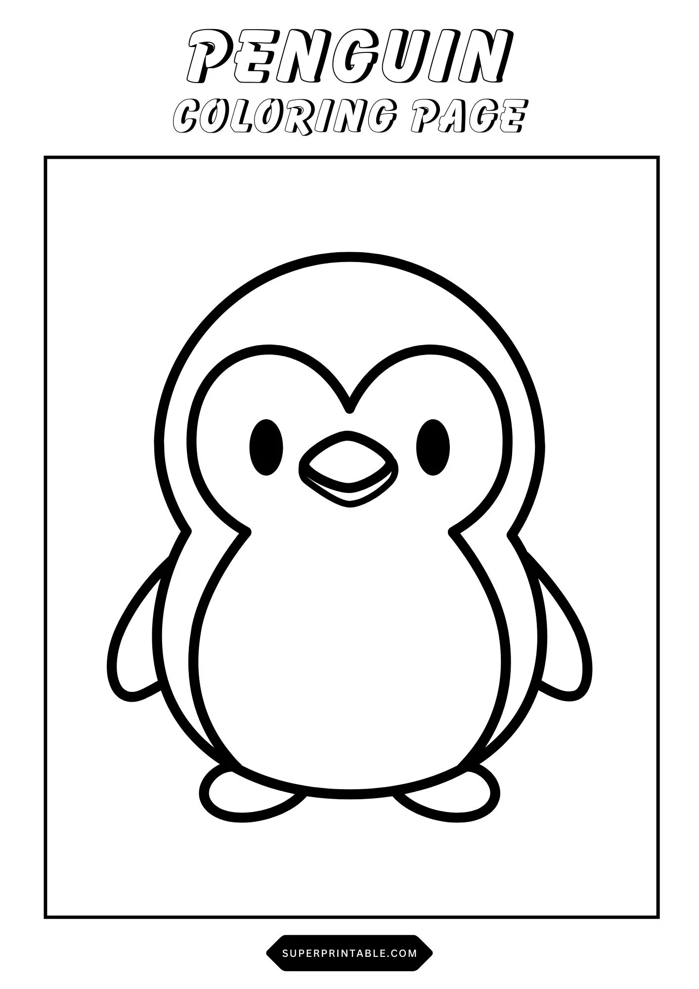 Penguin Coloring Pages 6