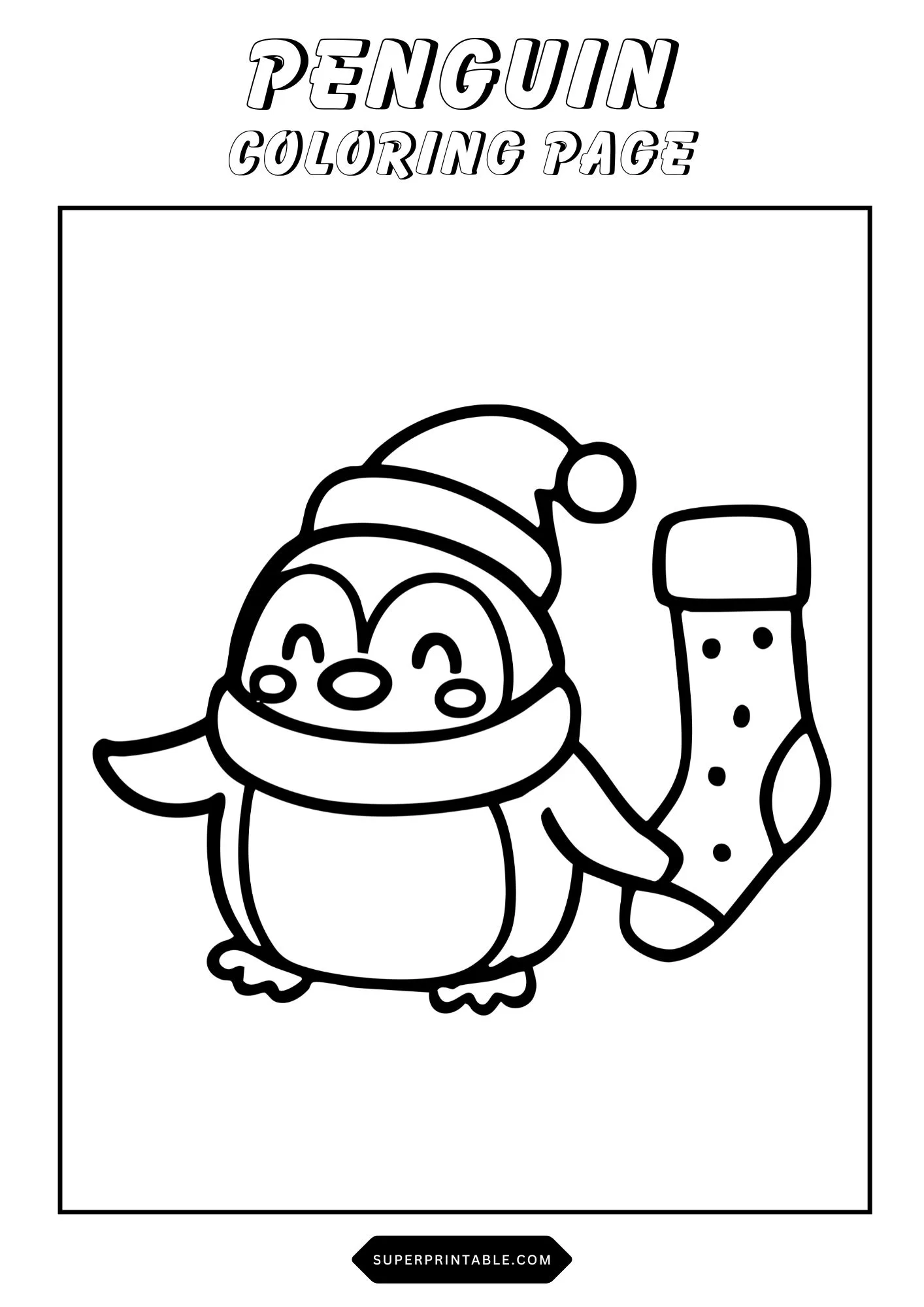 Penguin Coloring Pages 7