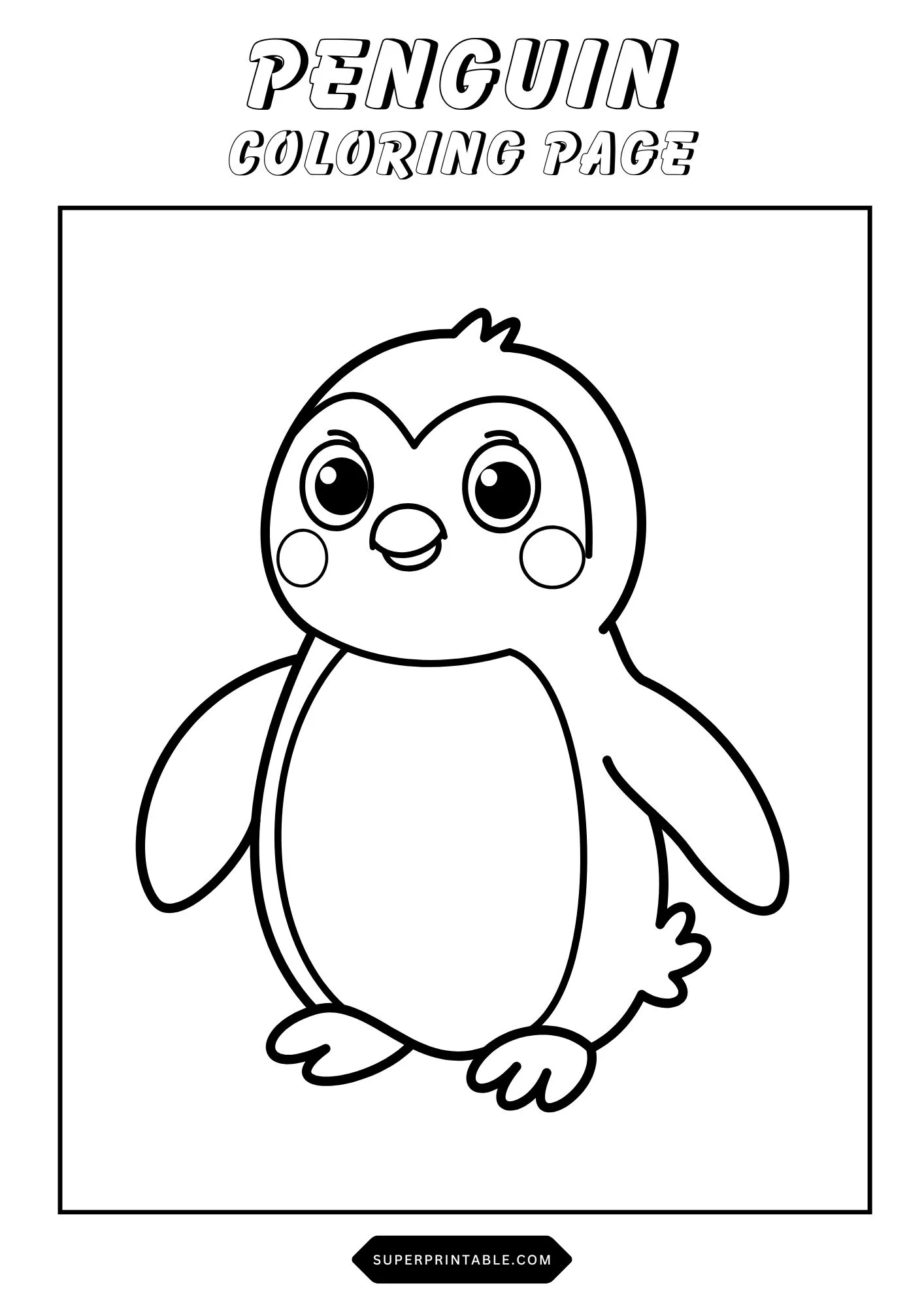 Penguin Coloring Pages 8