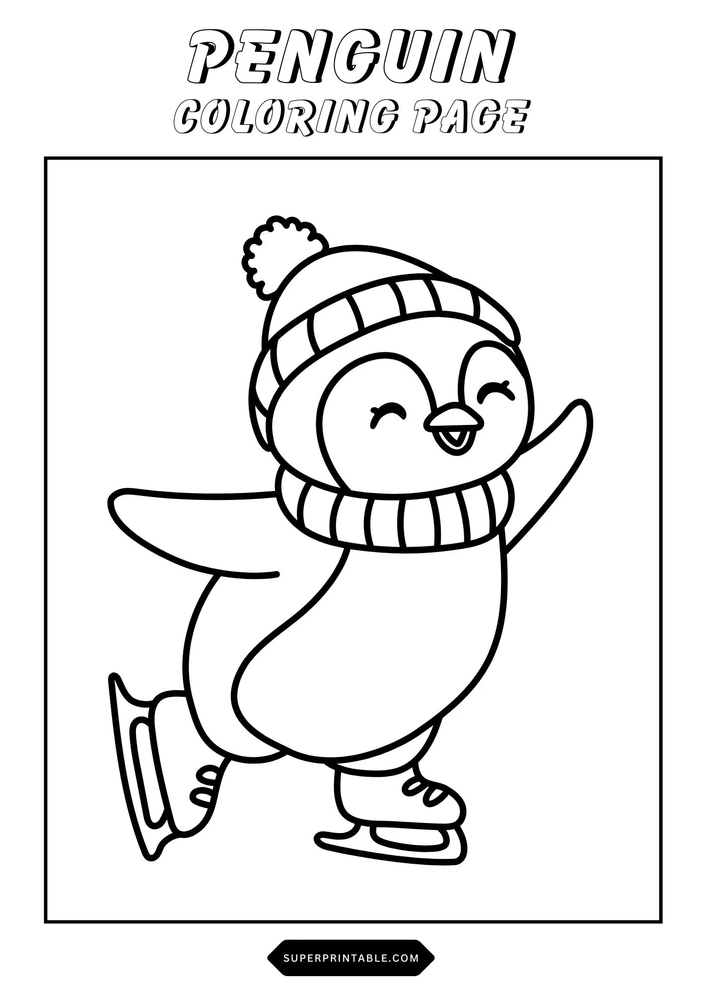 Penguin Coloring Pages 9