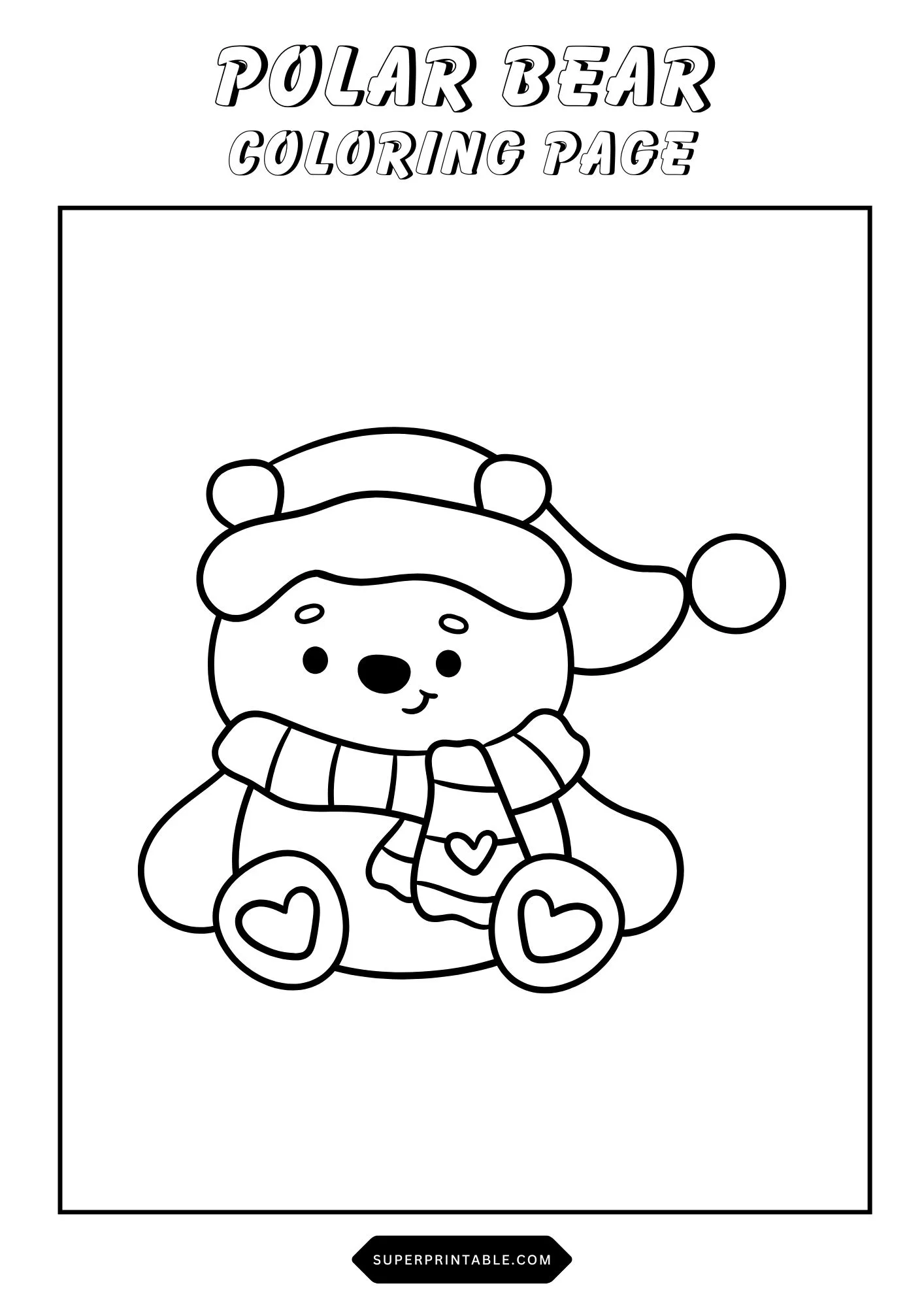 Polar Bear Coloring Pages 1