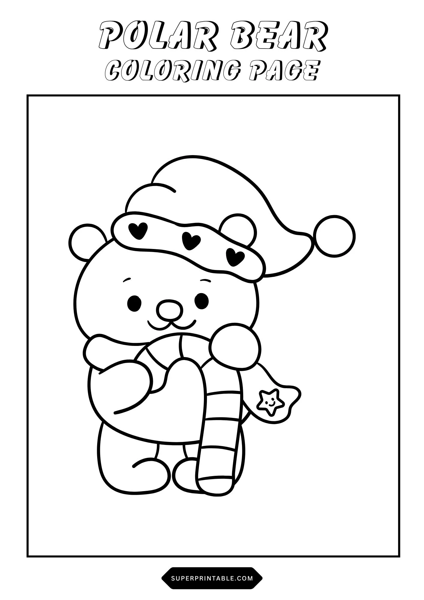 Polar Bear Coloring Pages 2