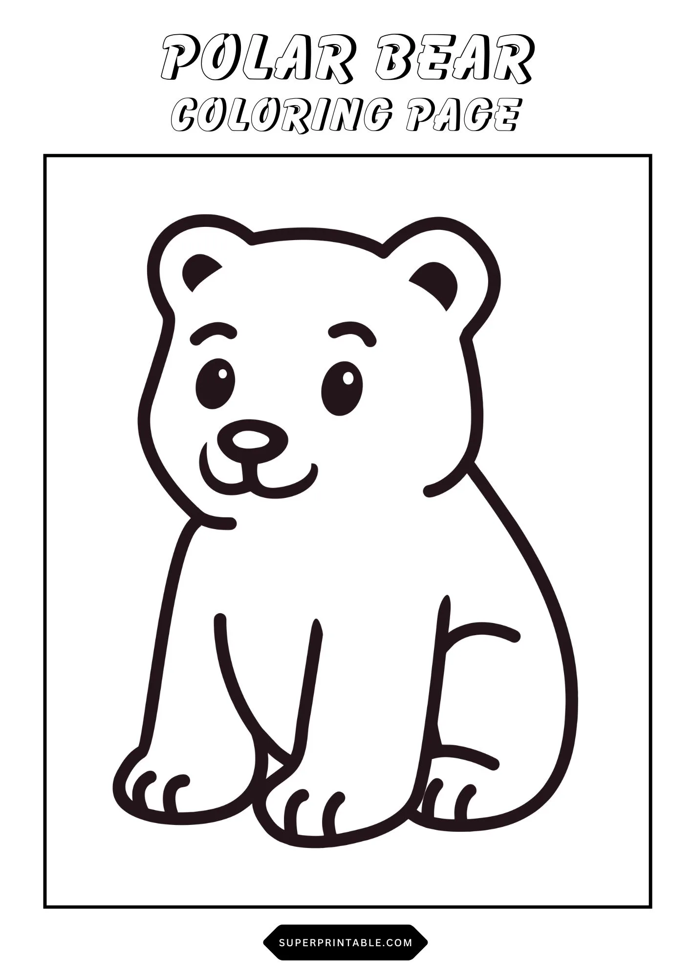Polar Bear Coloring Pages 3
