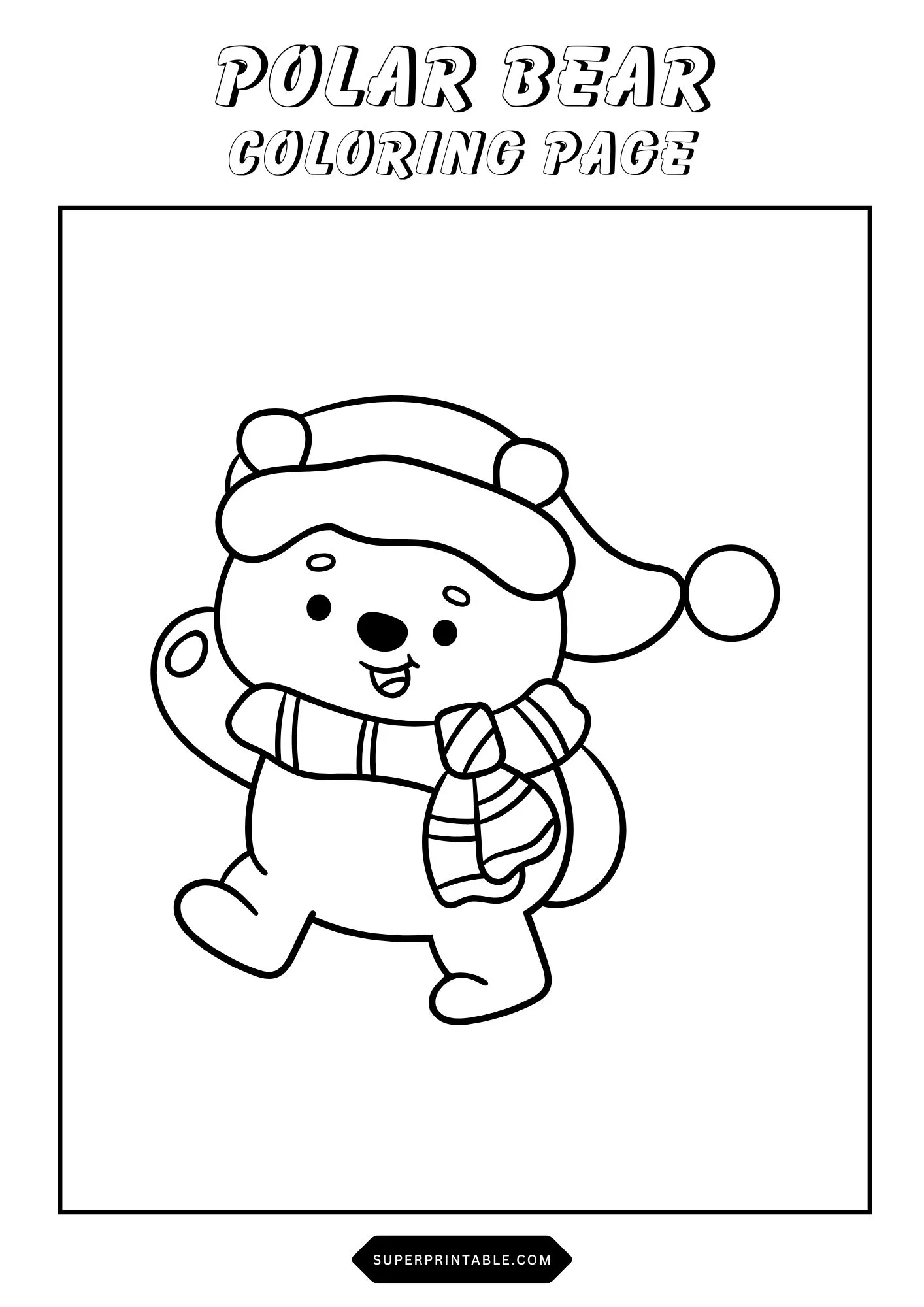 Polar Bear Coloring Pages 4