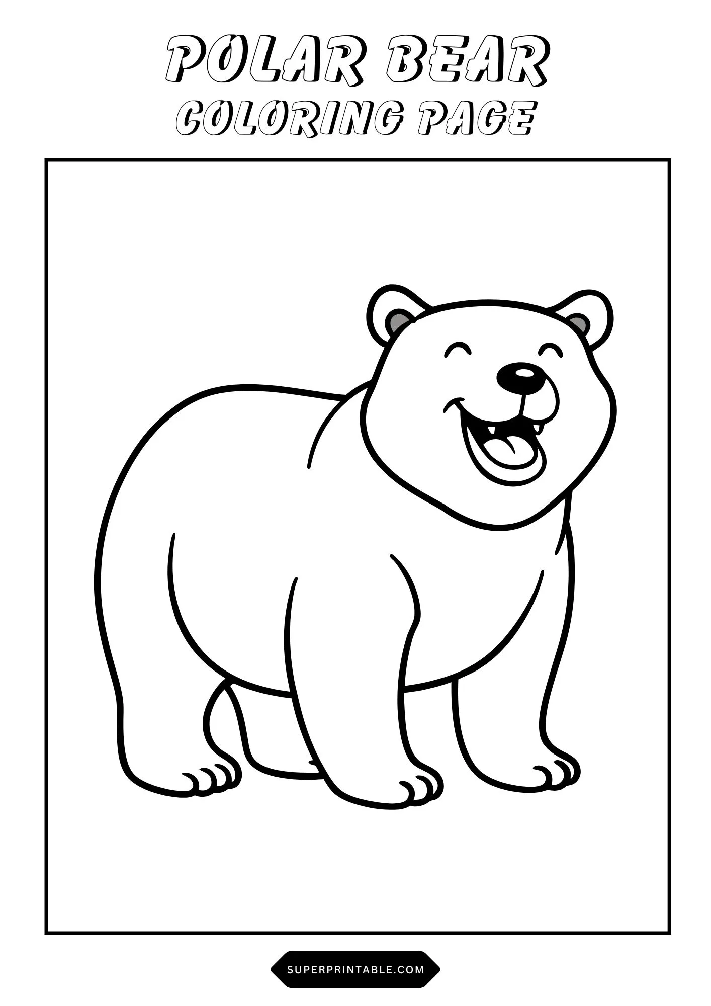 Polar Bear Coloring Pages 7