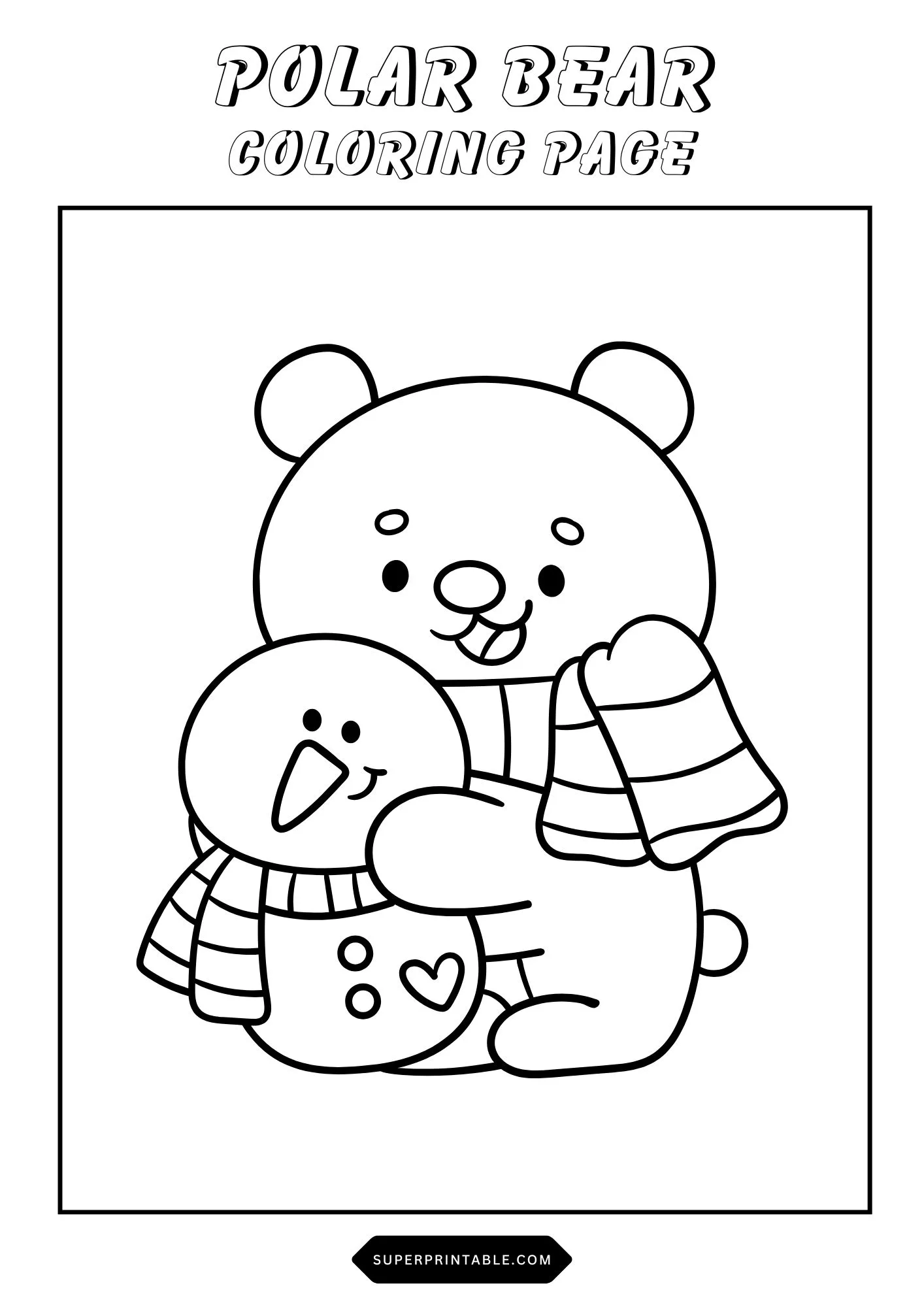 Polar Bear Coloring Pages 8