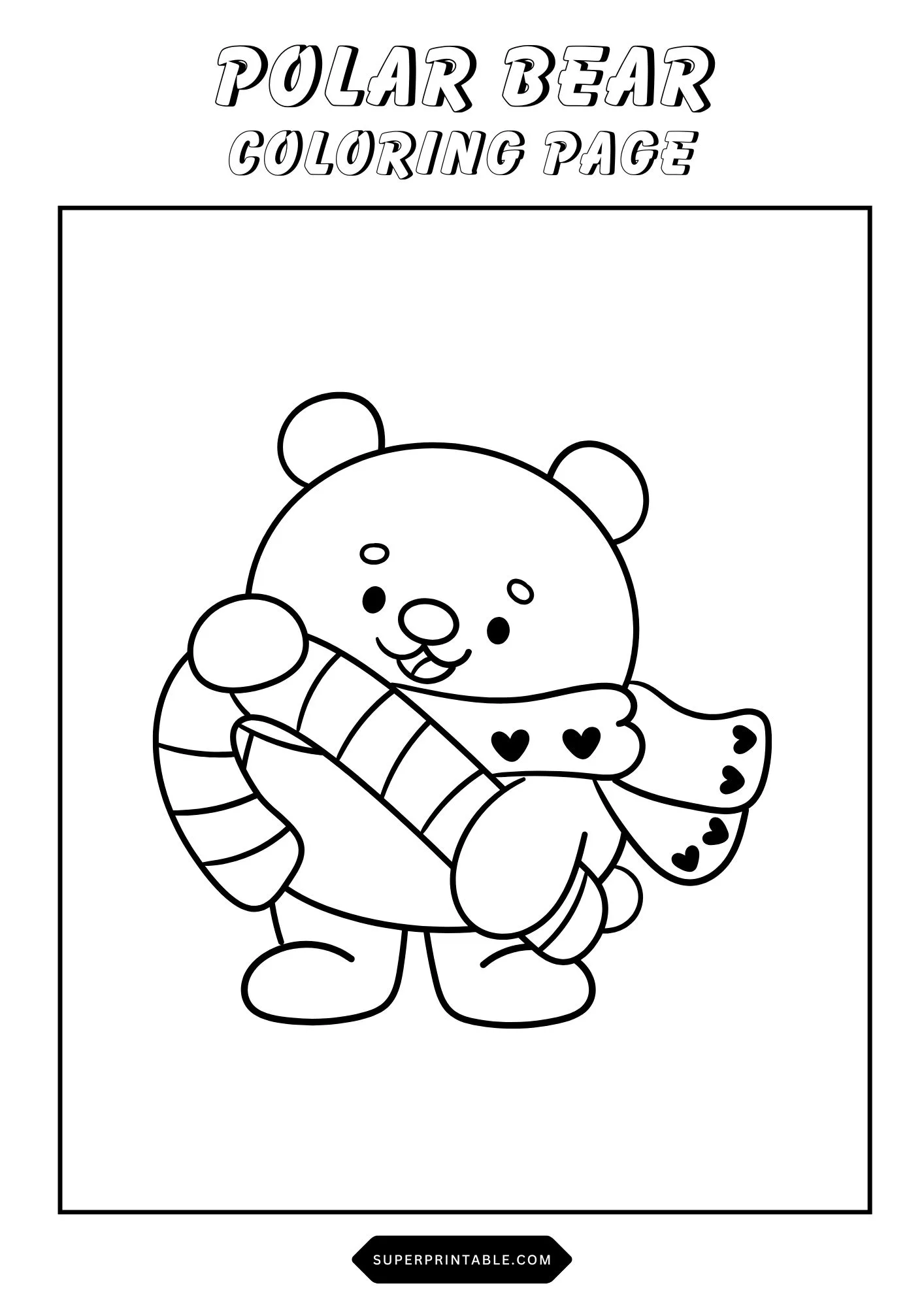 Polar Bear Coloring Pages 9