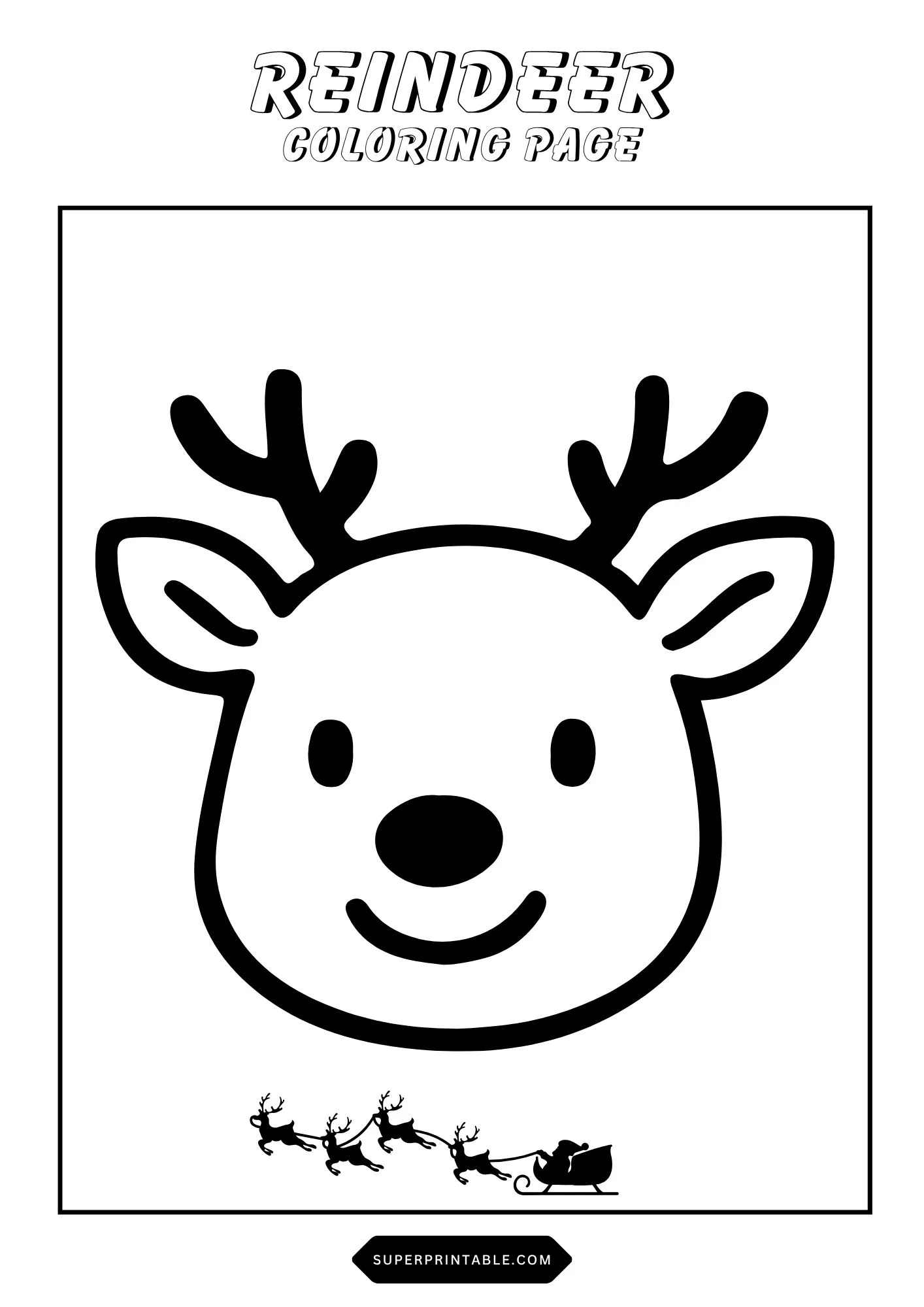 Reindeer Coloring Pages 1