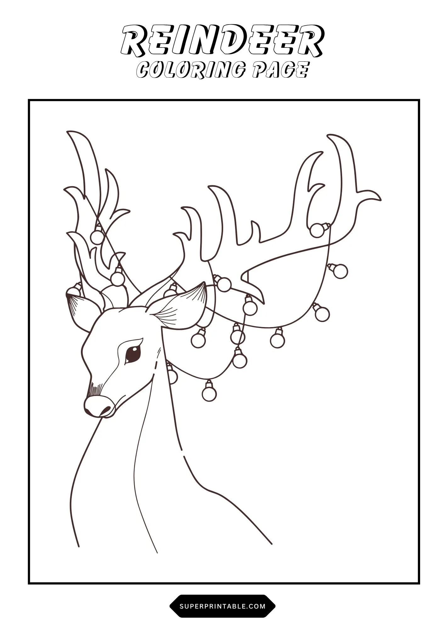 Reindeer Coloring Pages 10
