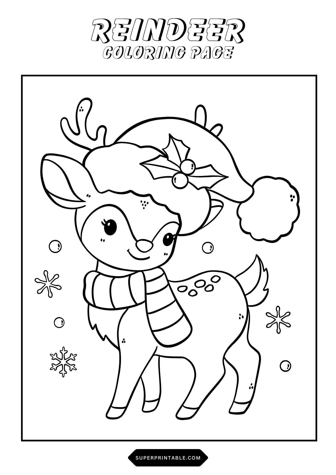 Reindeer Coloring Pages 13