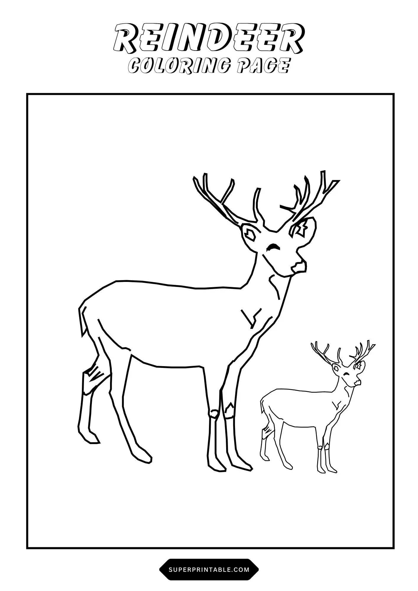 Reindeer Coloring Pages 14