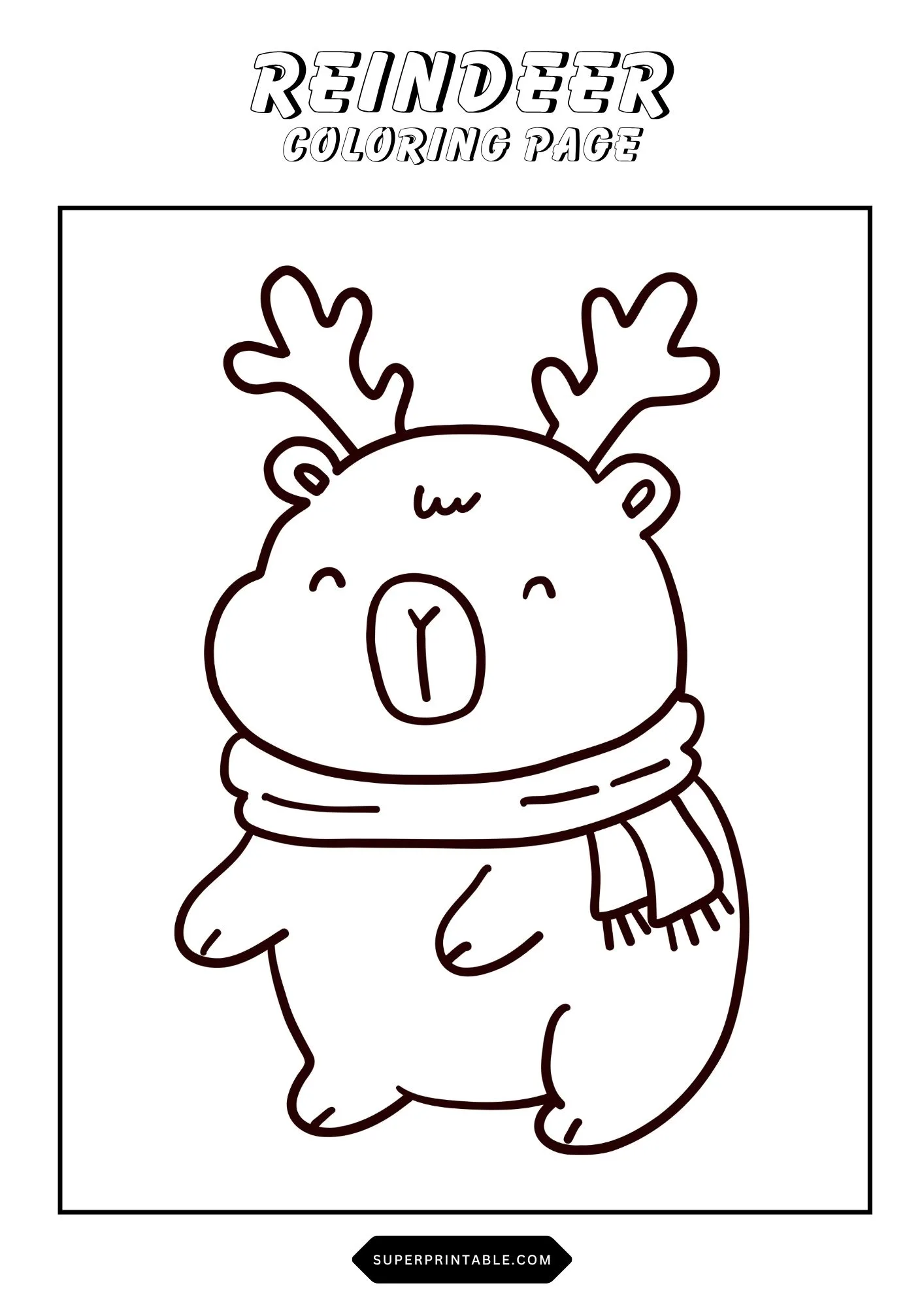 Reindeer Coloring Pages 15