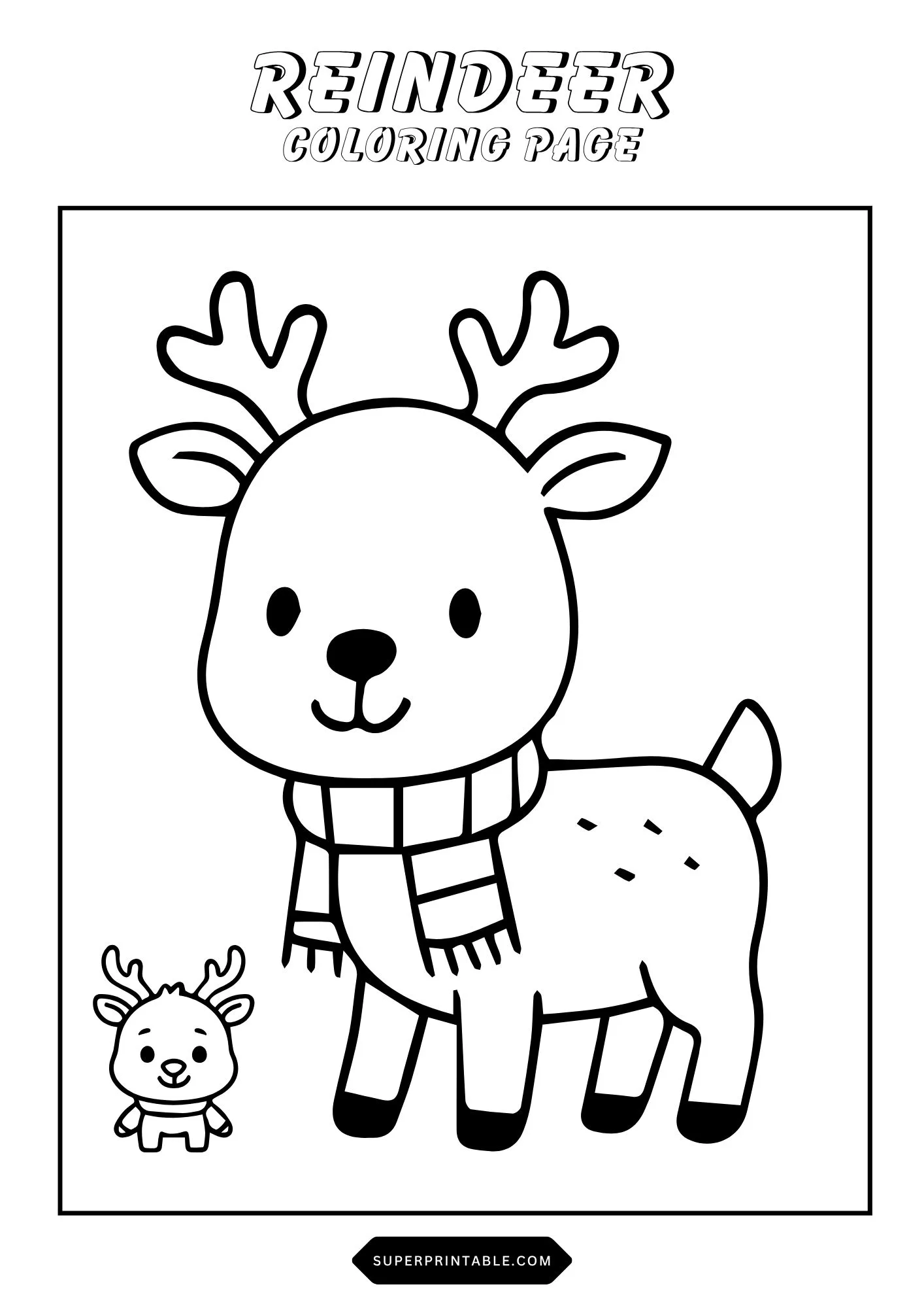 Reindeer Coloring Pages 16