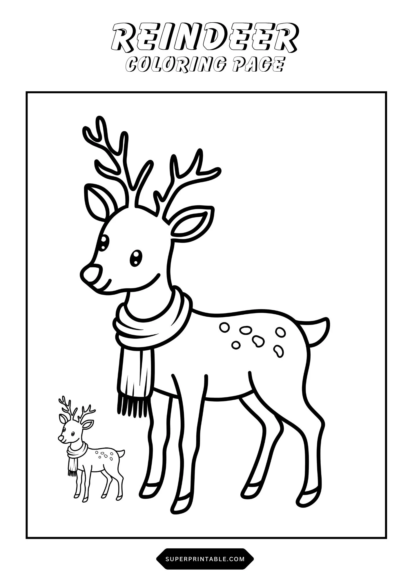 Reindeer Coloring Pages 17