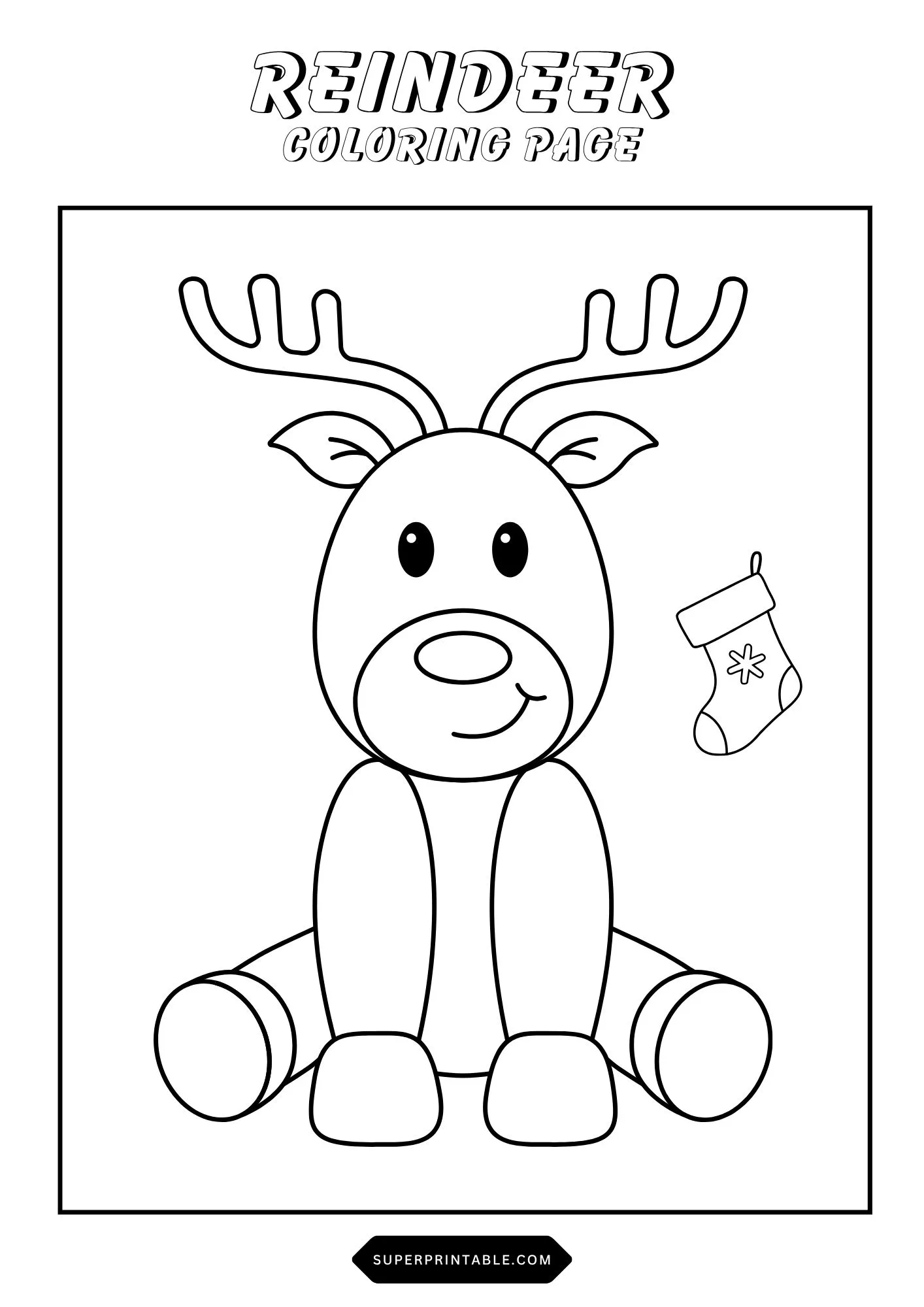 Reindeer Coloring Pages 18