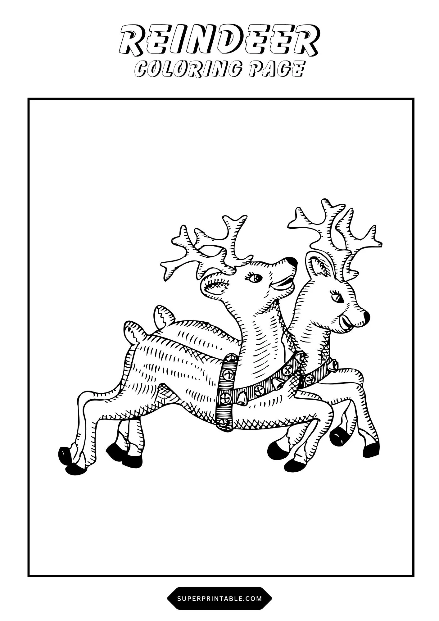 Reindeer Coloring Pages 19