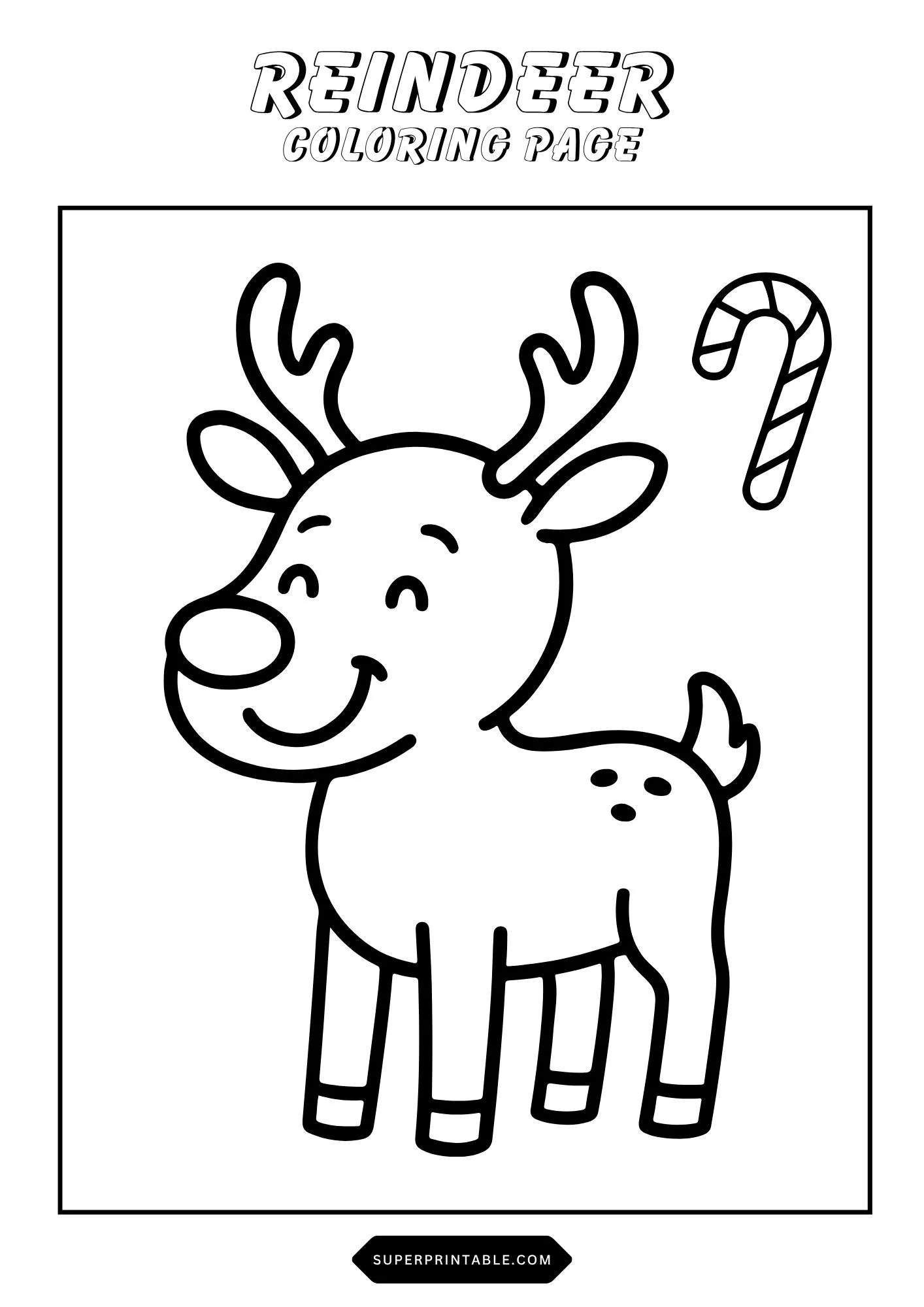 Reindeer Coloring Pages 2
