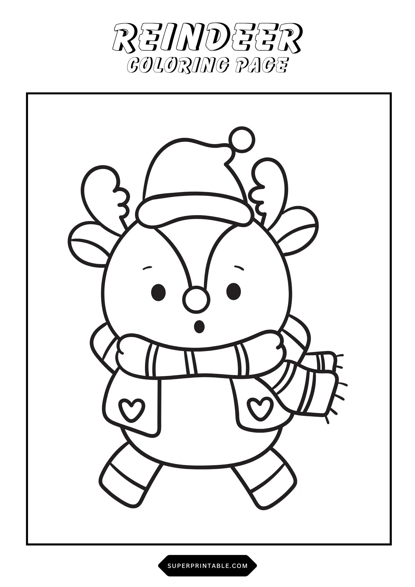 Reindeer Coloring Pages 20