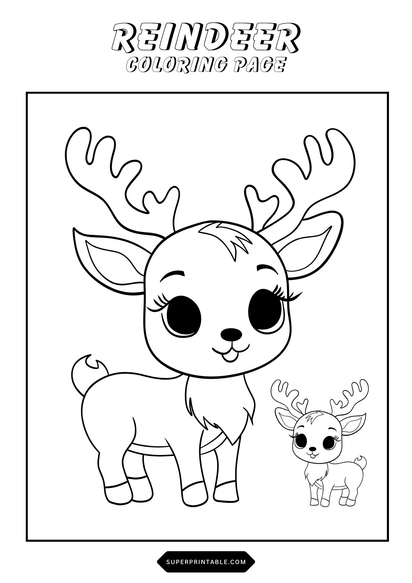 Reindeer Coloring Pages 22