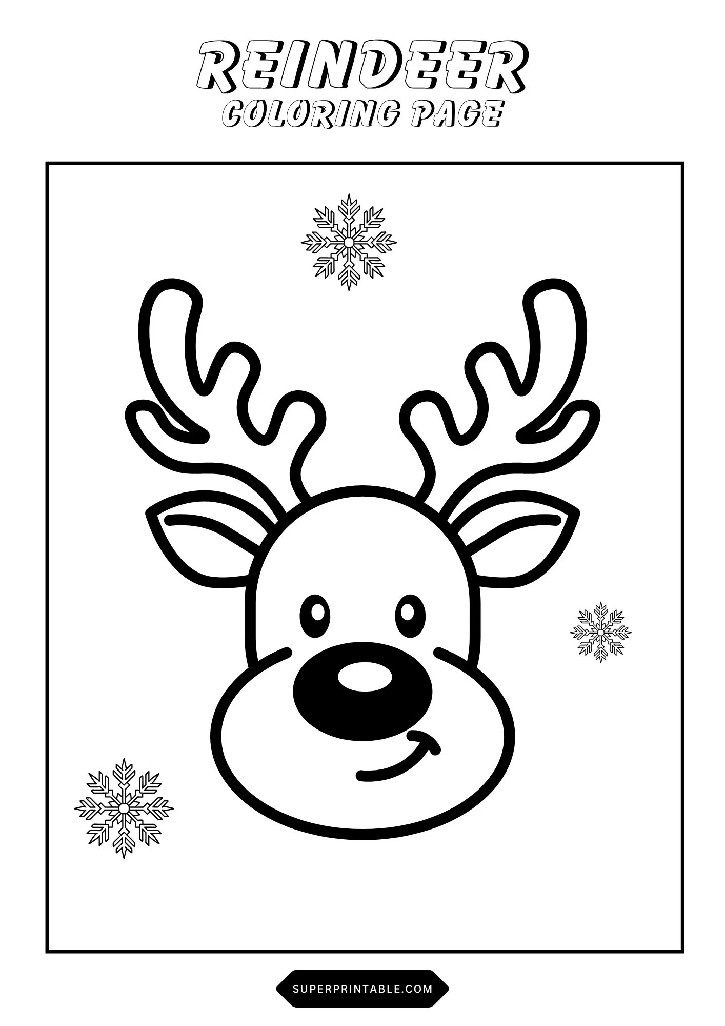 Reindeer Coloring Pages 3