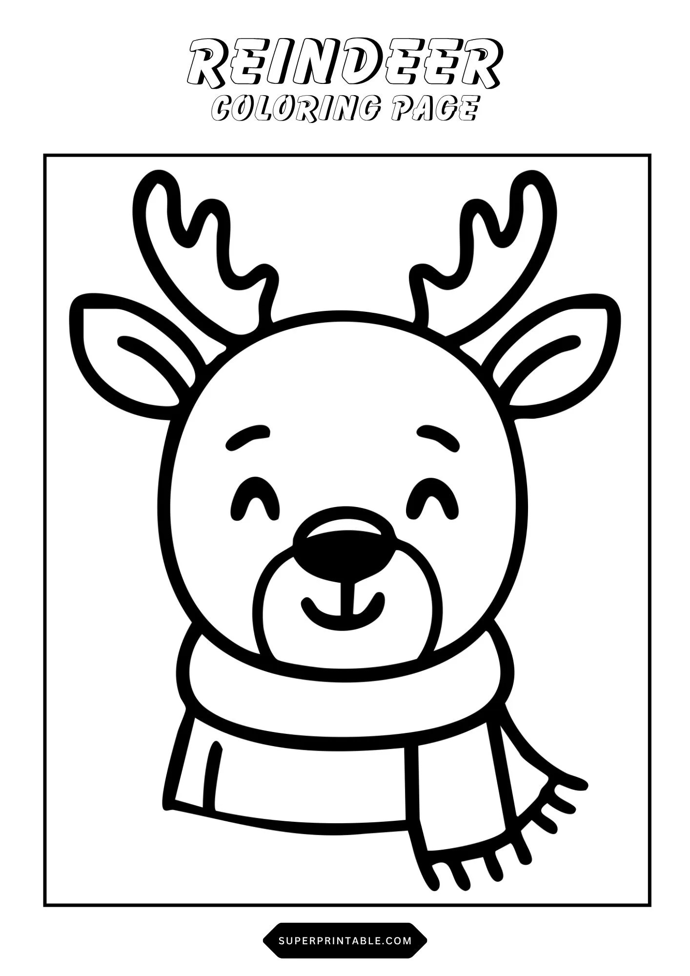 Reindeer Coloring Pages 4