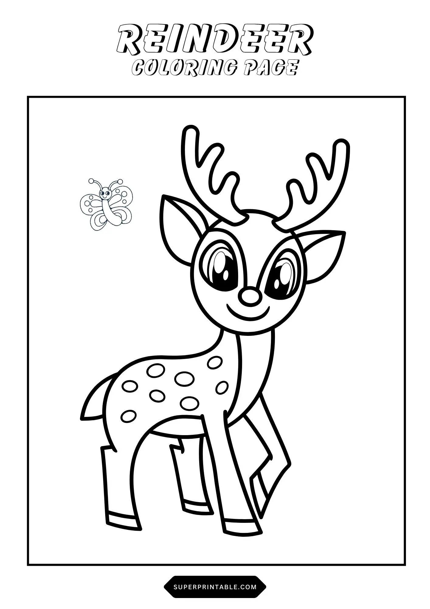 Reindeer Coloring Pages 5