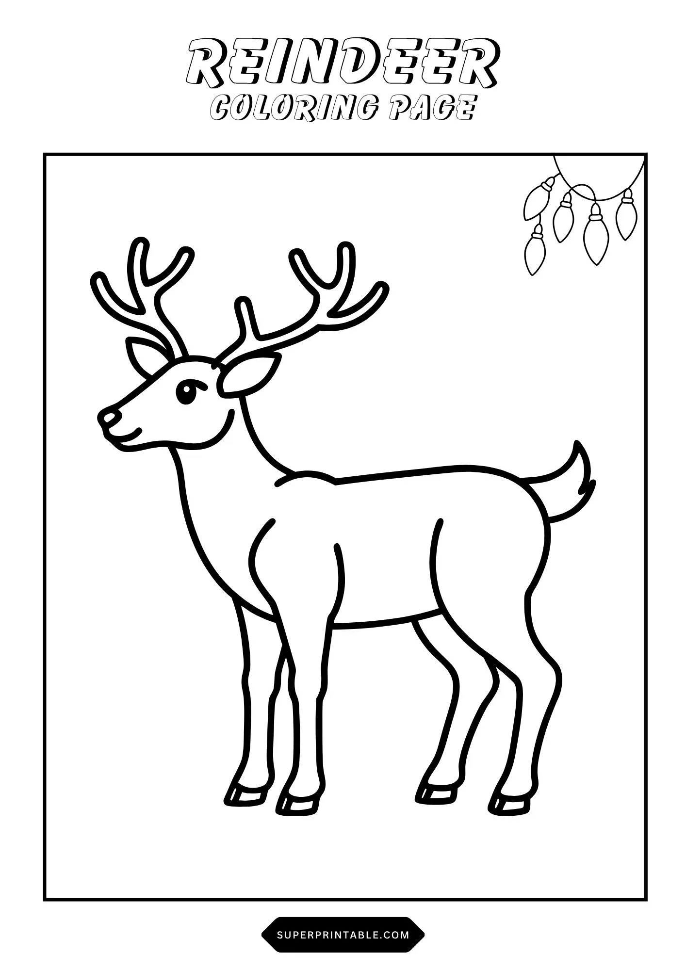 Reindeer Coloring Pages 6