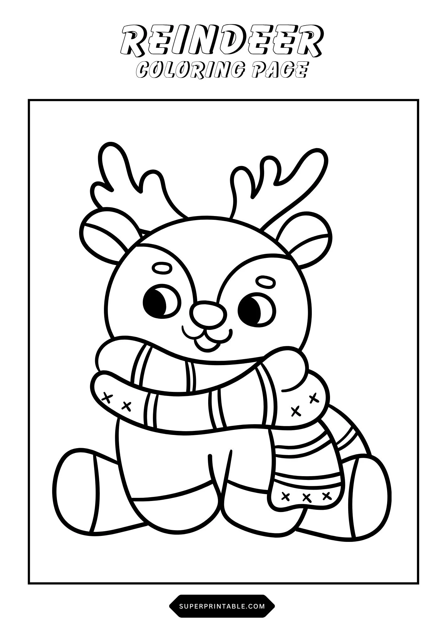 Reindeer Coloring Pages 7