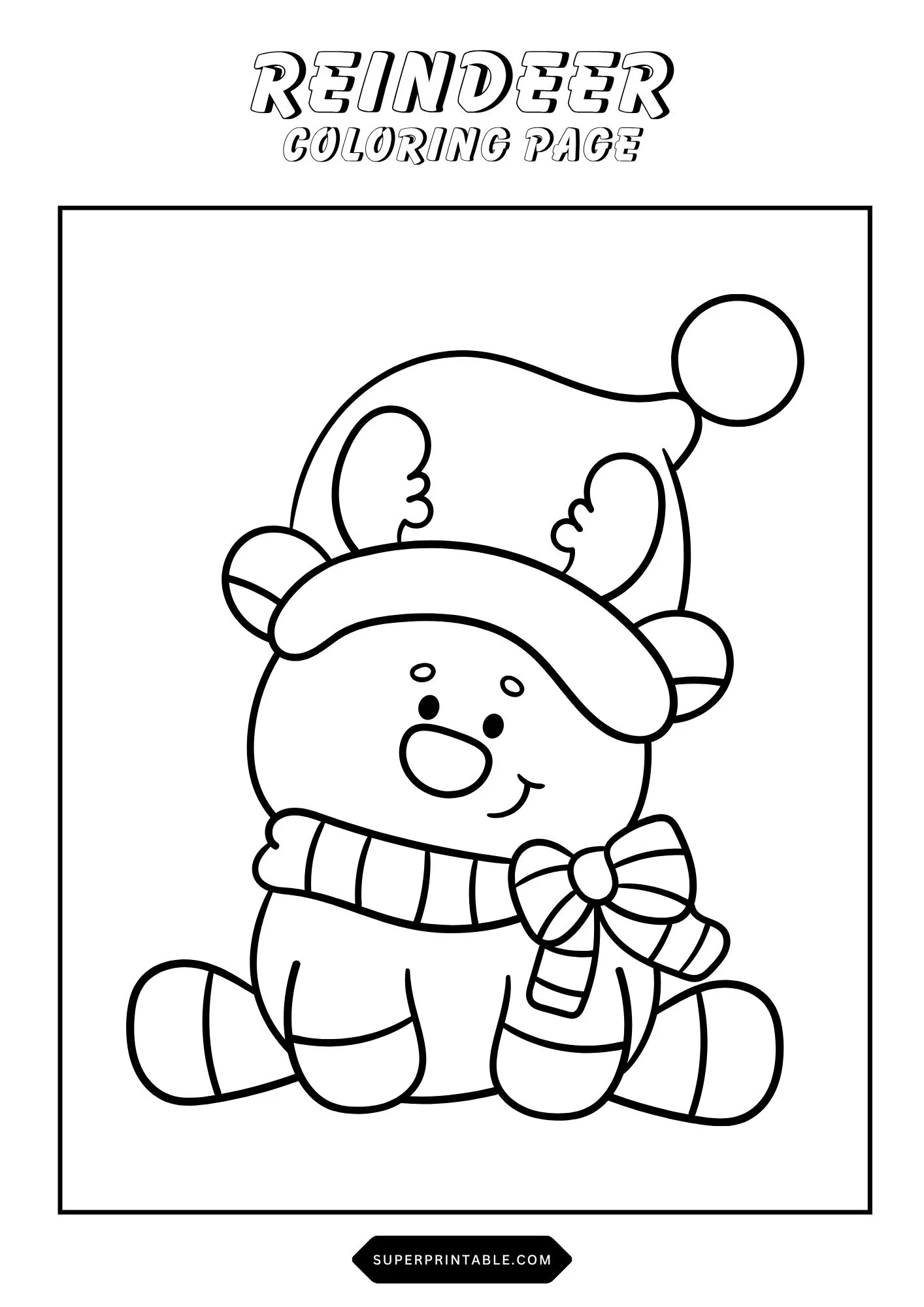 Reindeer Coloring Pages 9