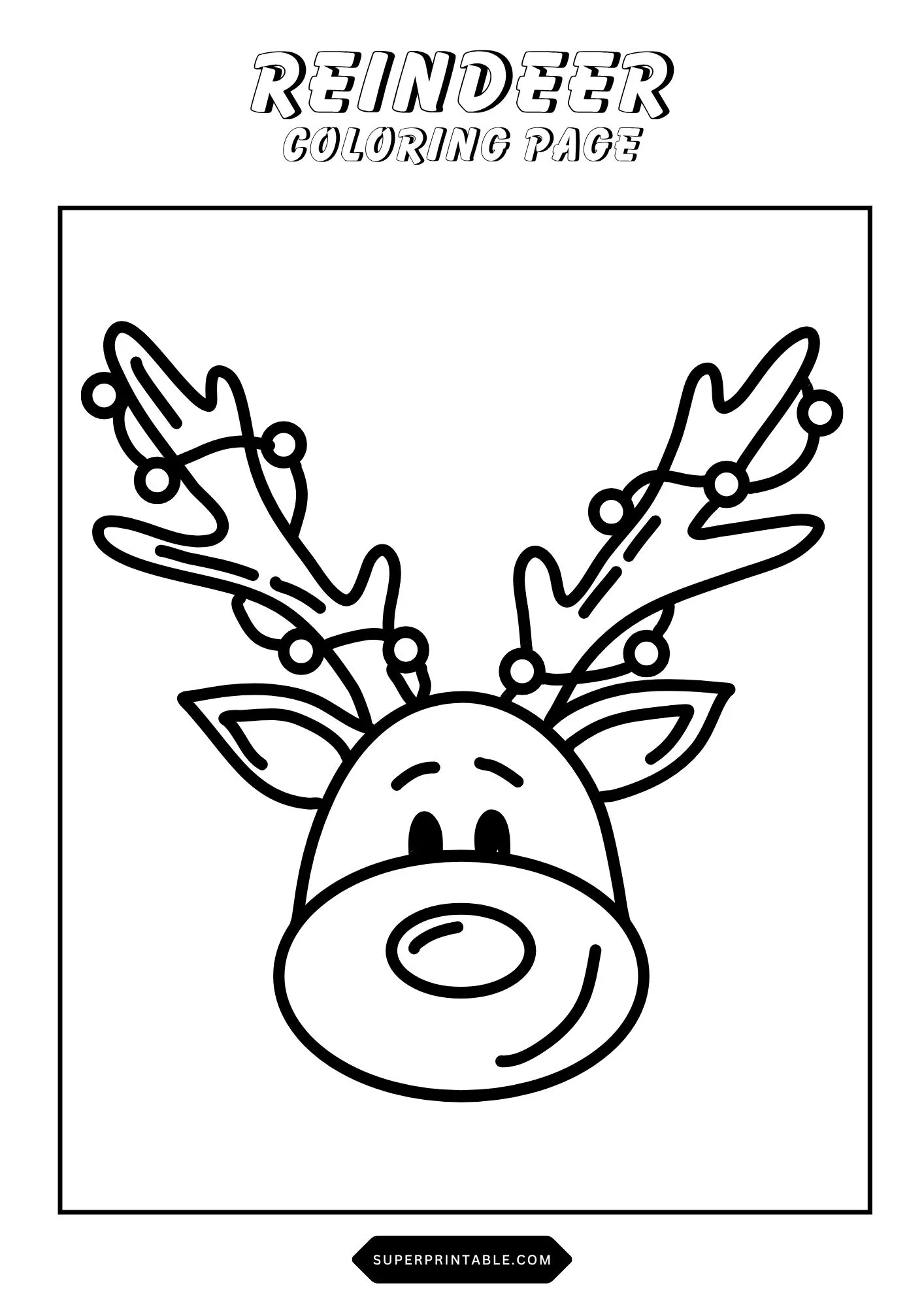Reindeer Coloring Pages 8