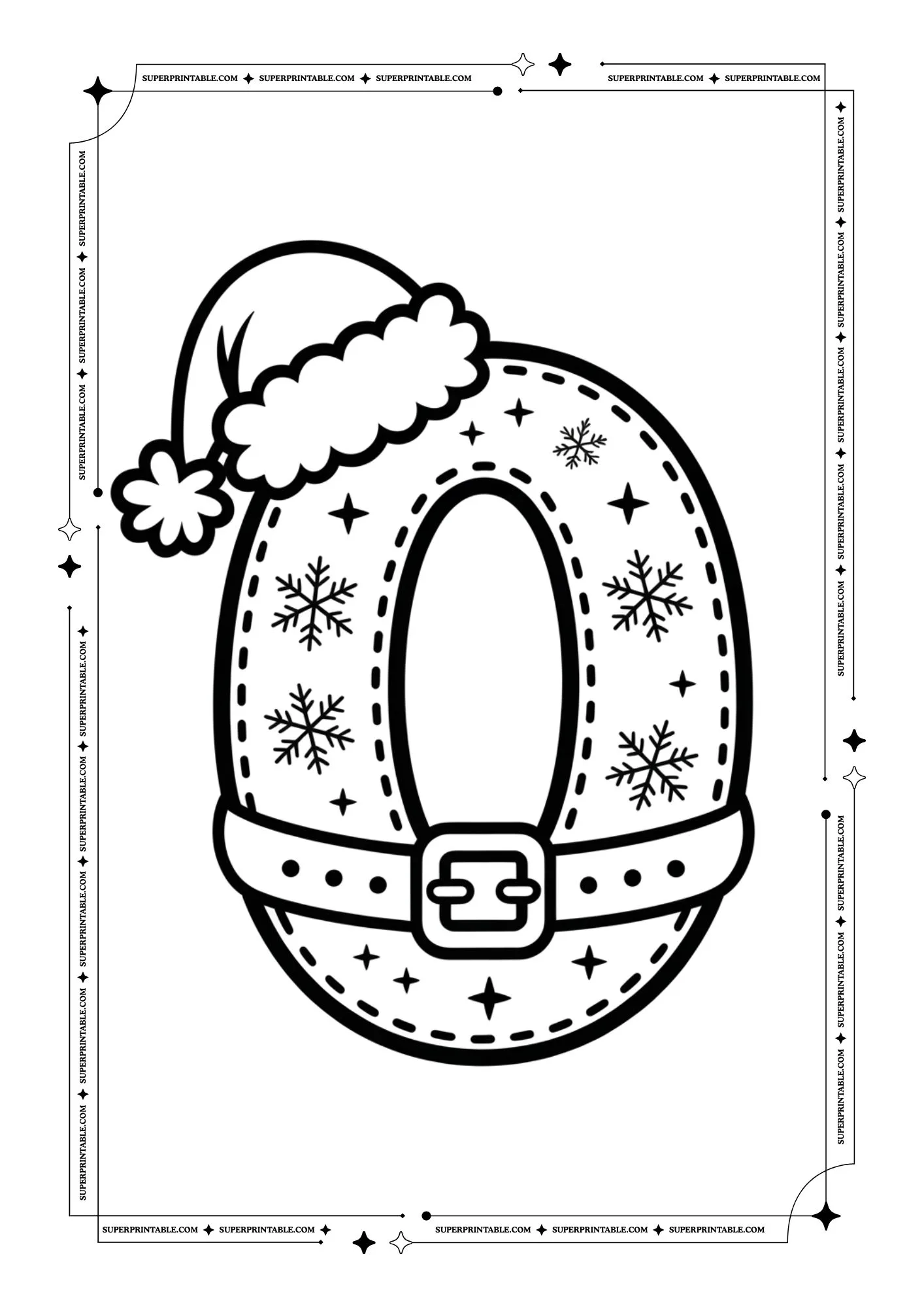 Santa Coat Numbers Coloring Pack 1