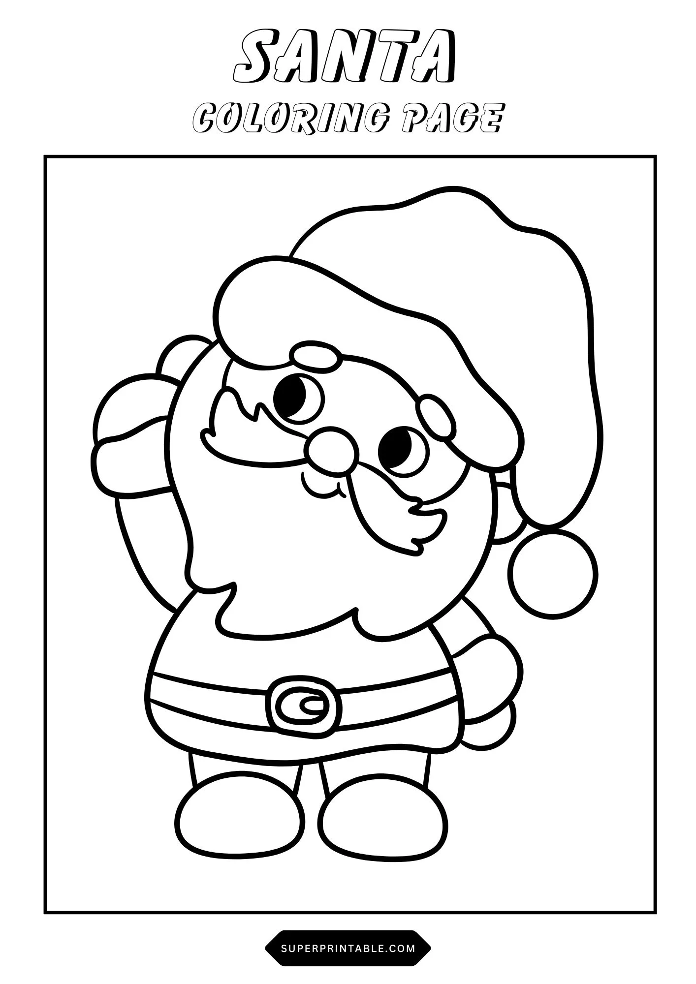 Santa Coloring Pages 1