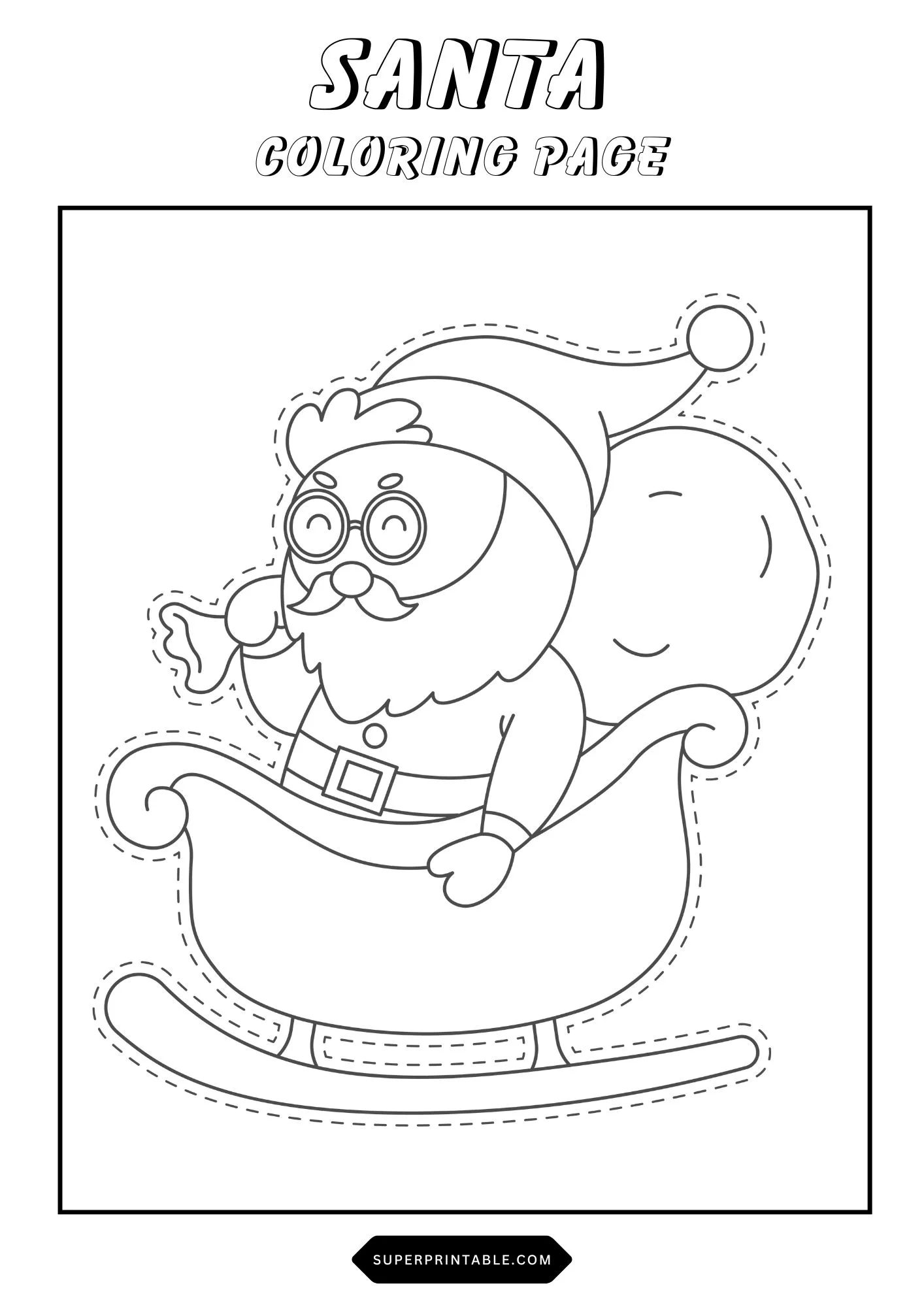 Santa Coloring Pages 11