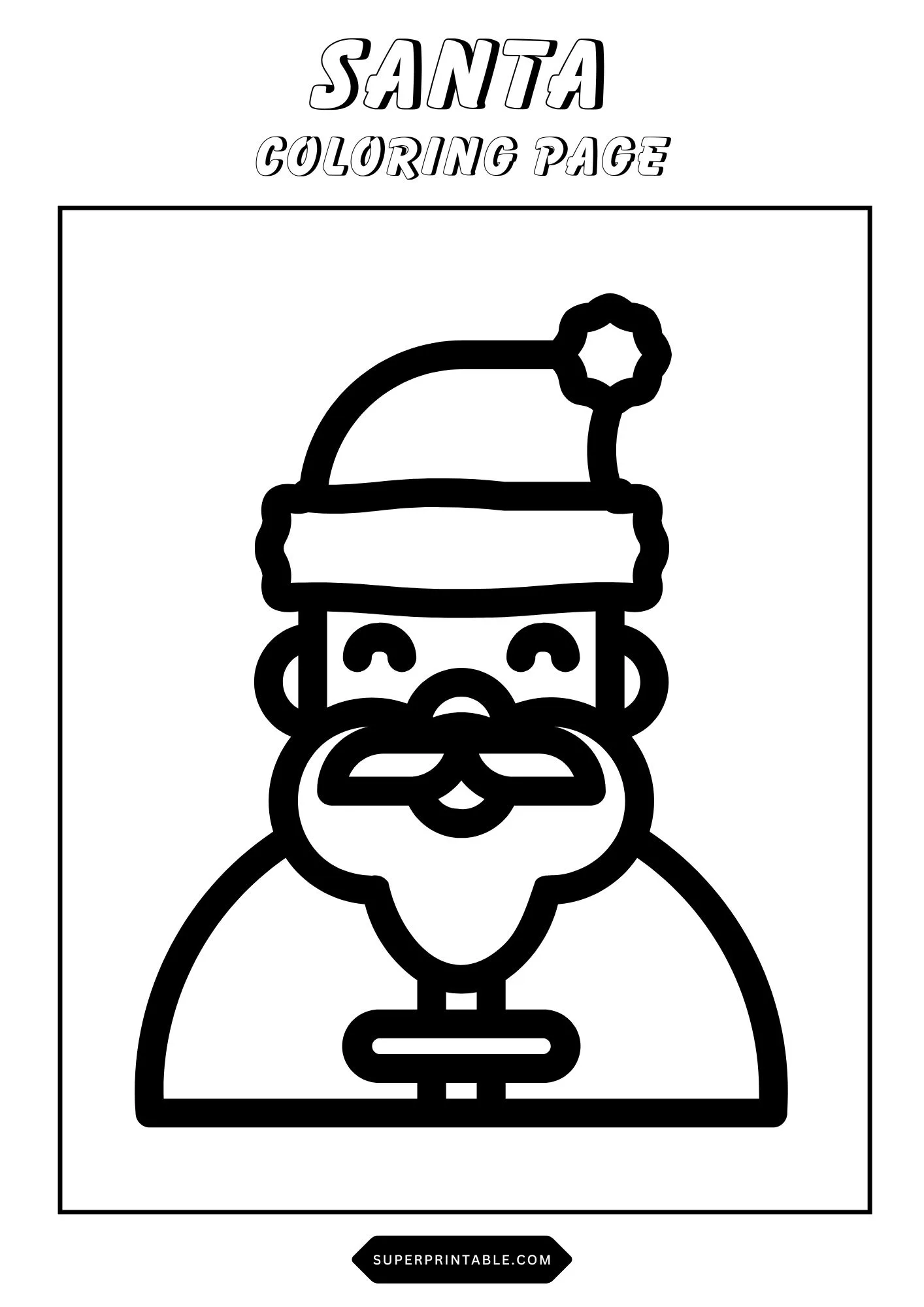 Santa Coloring Pages 12