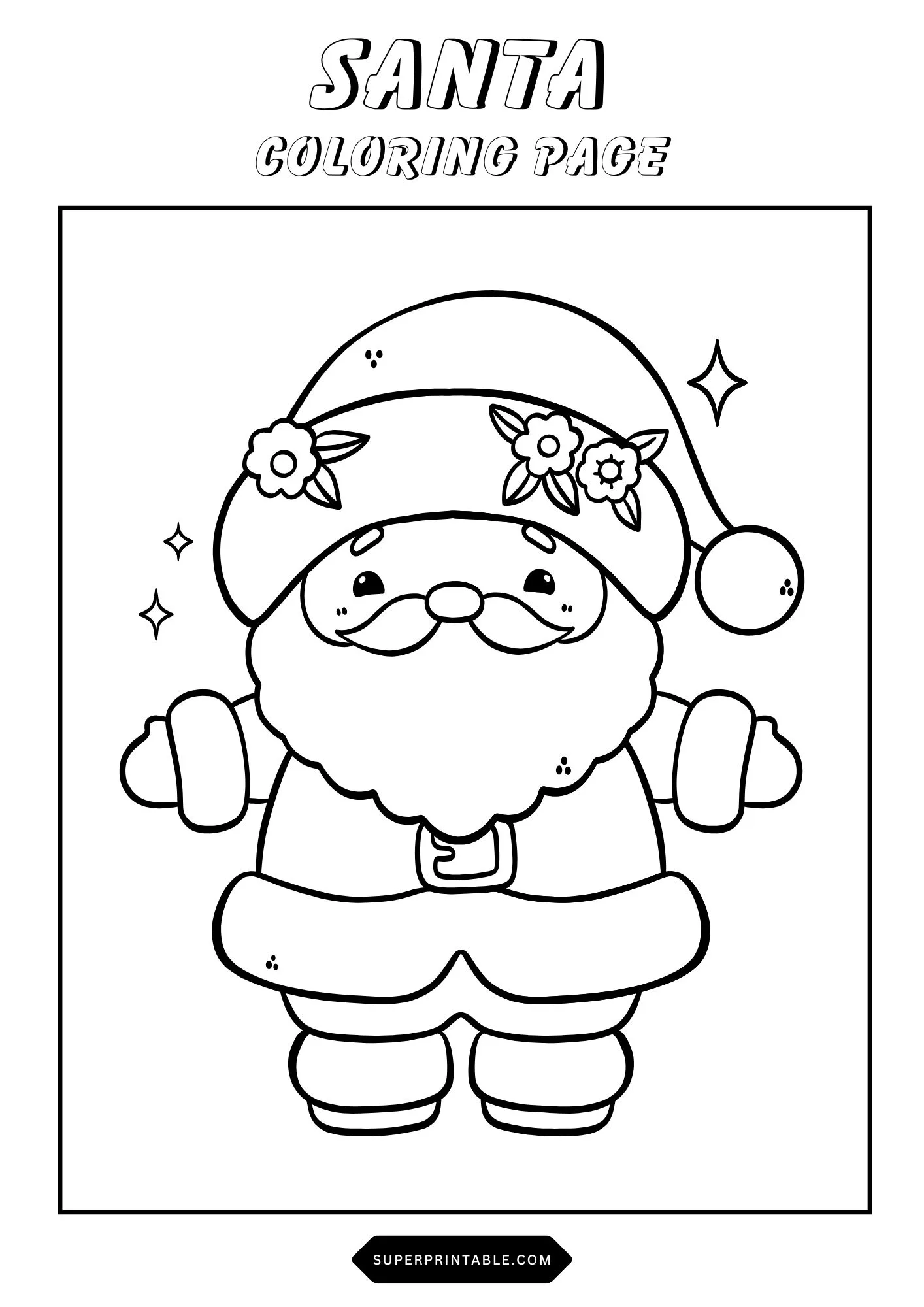 Santa Coloring Pages 14