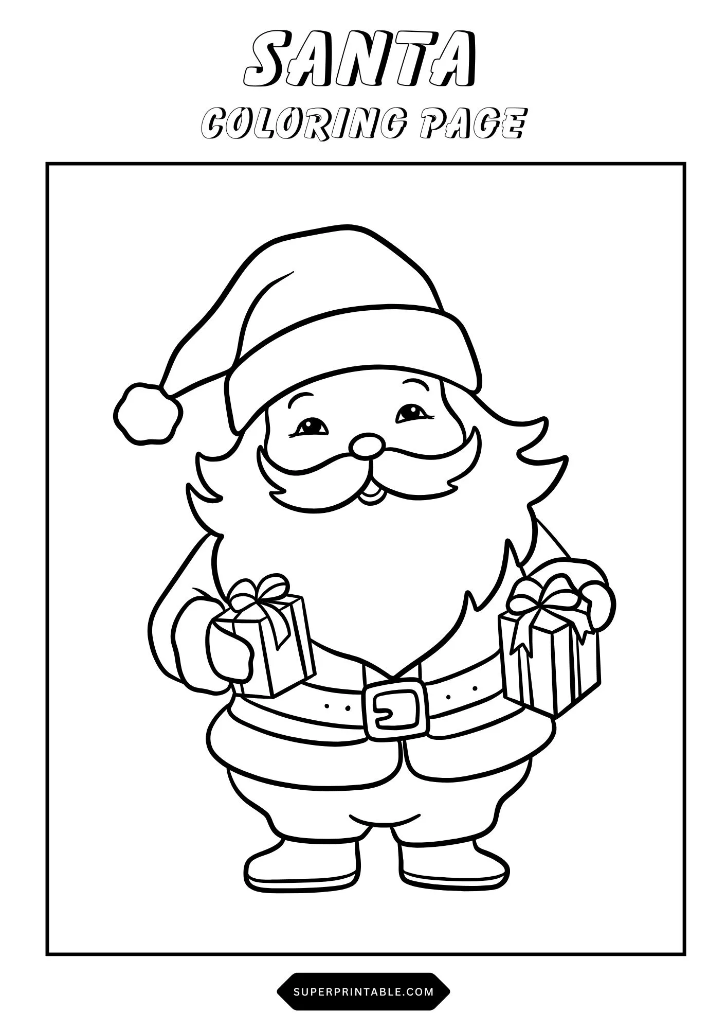 Santa Coloring Pages 15