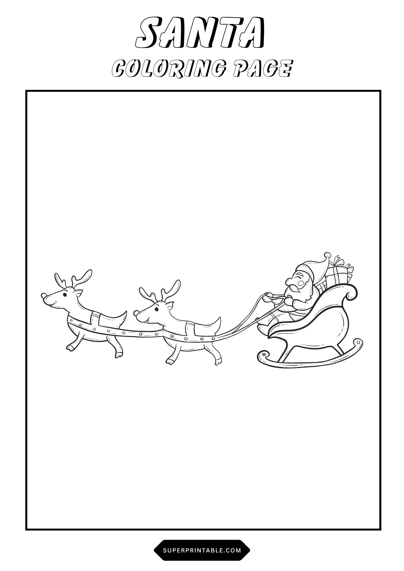 Santa Coloring Pages 16