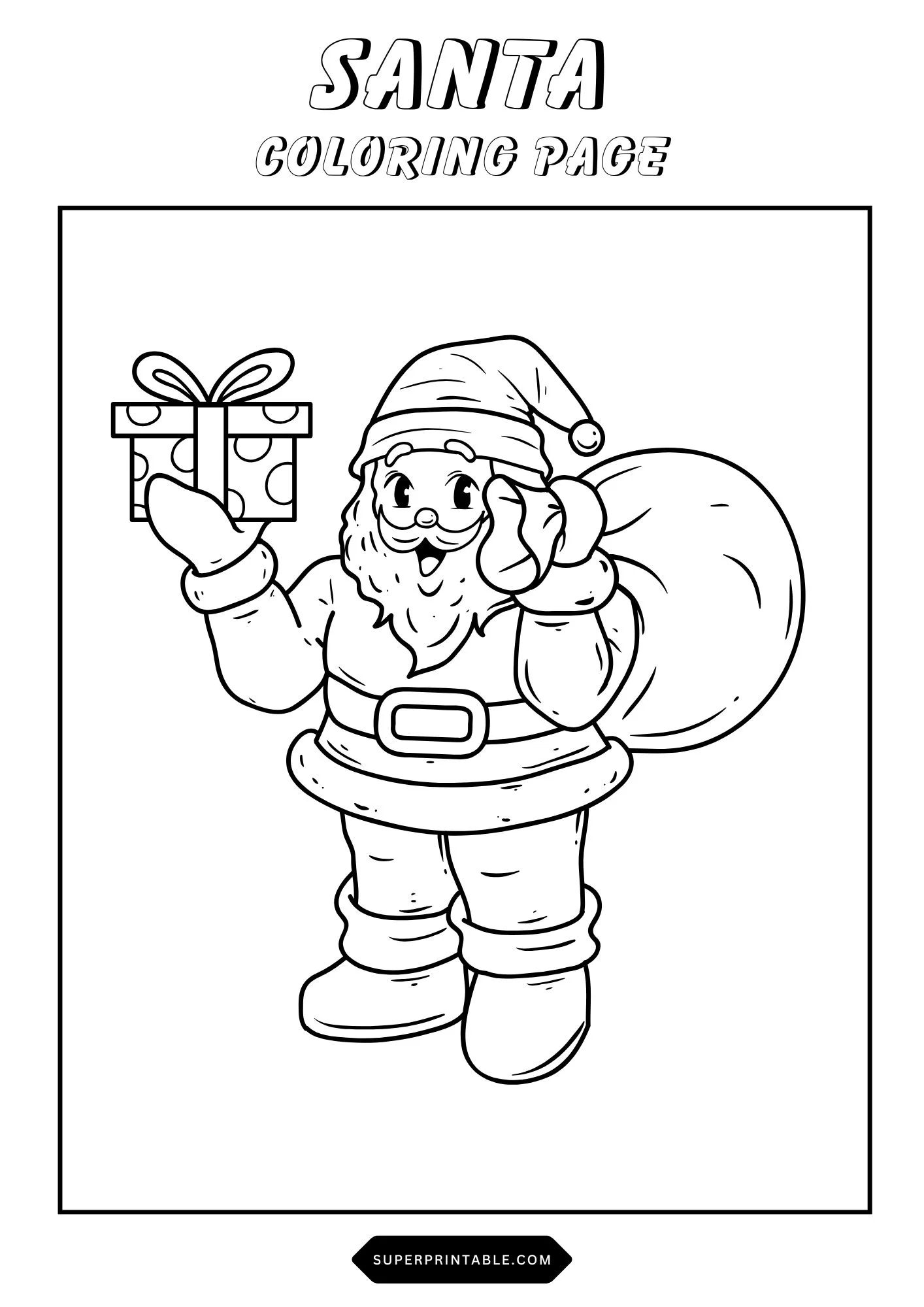 Santa Coloring Pages 19