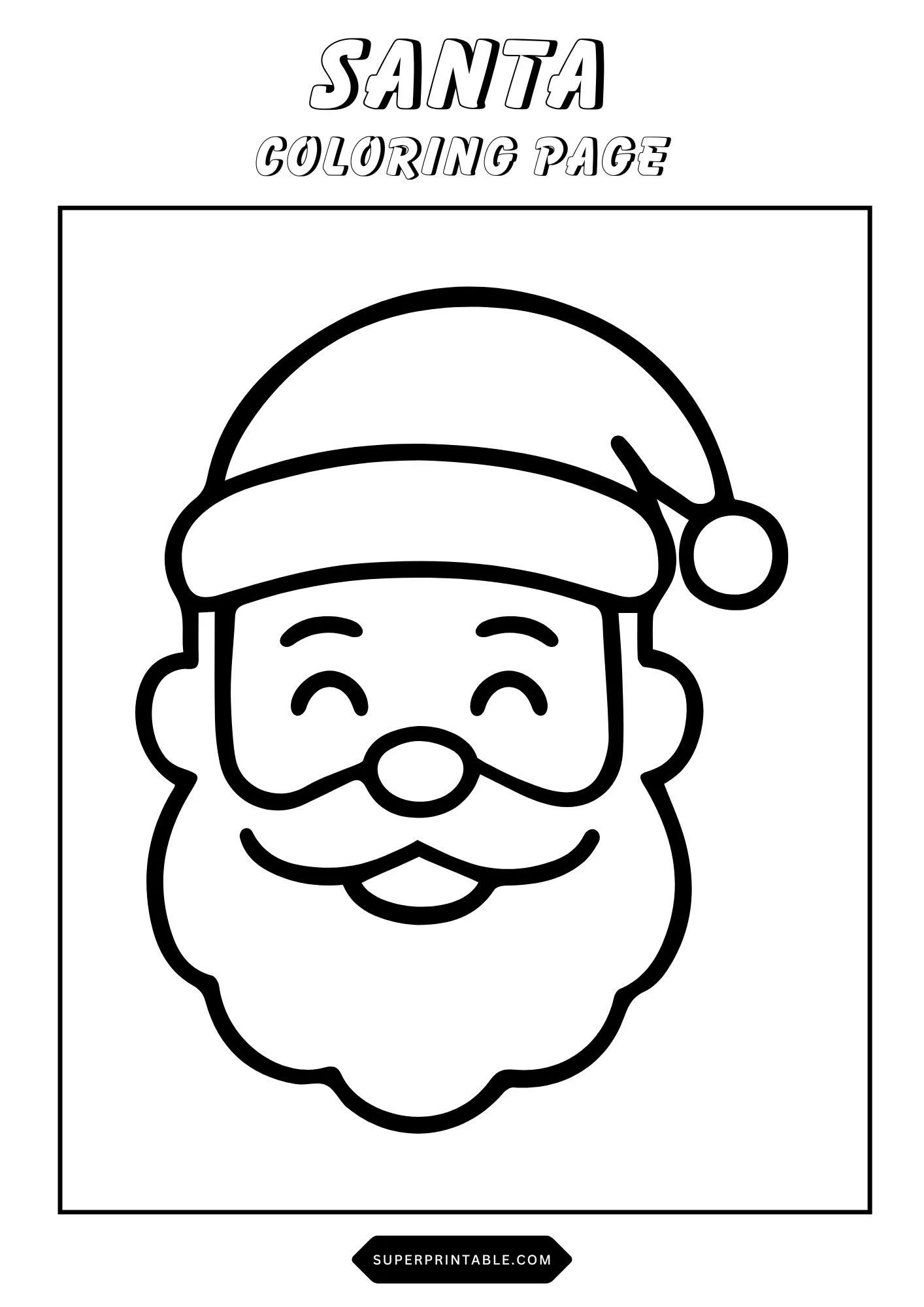 Santa Coloring Pages 2