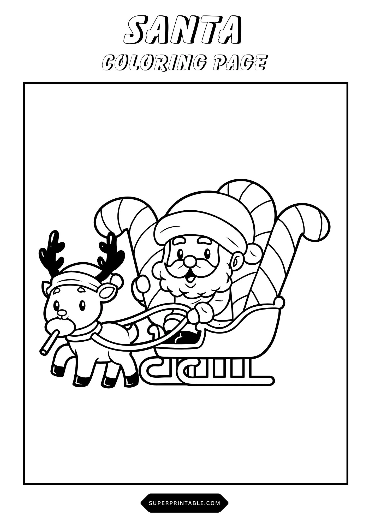 Santa Coloring Pages 20