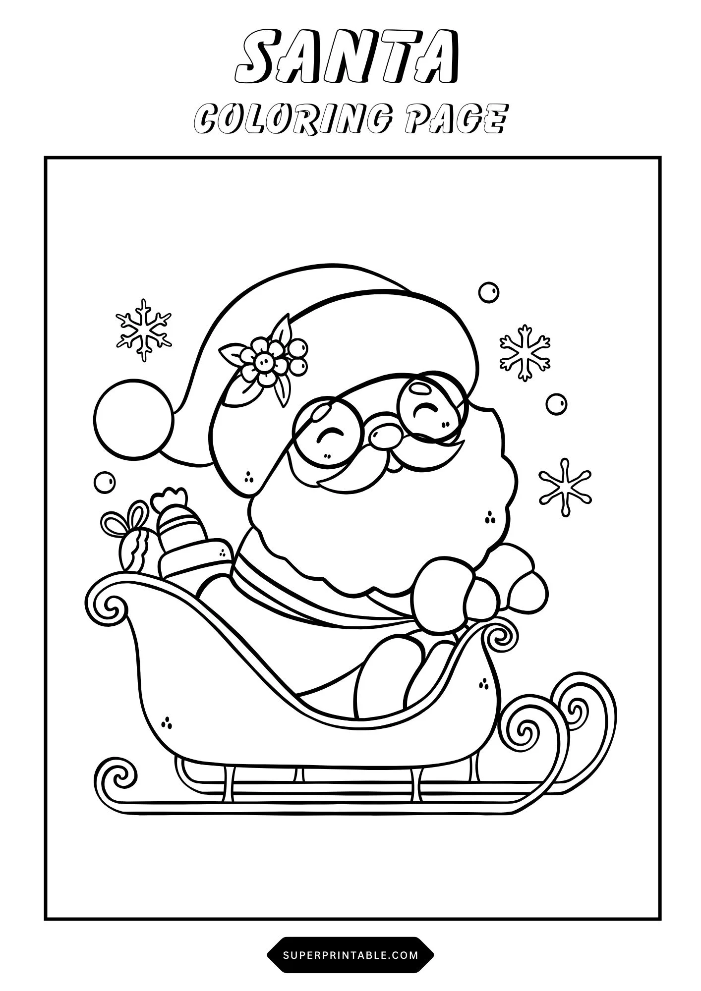 Santa Coloring Pages 21