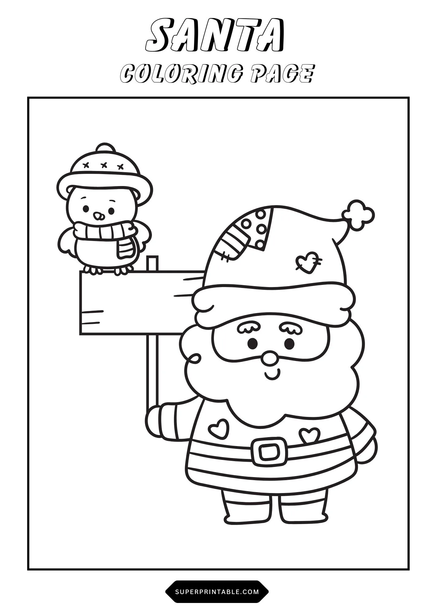 Santa Coloring Pages 22