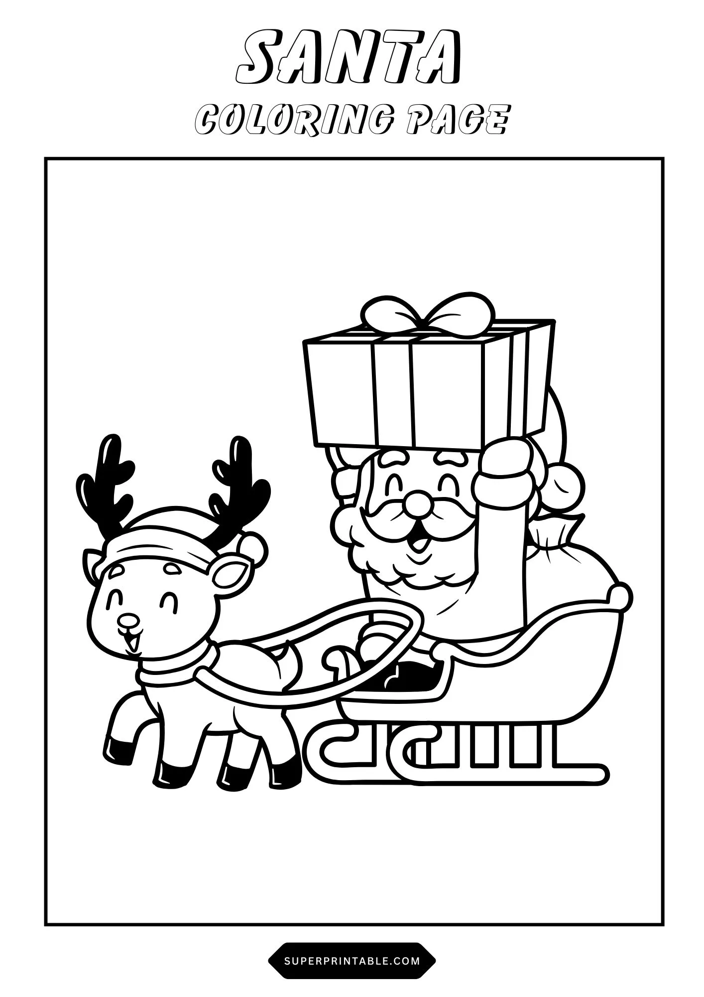 Santa Coloring Pages 24