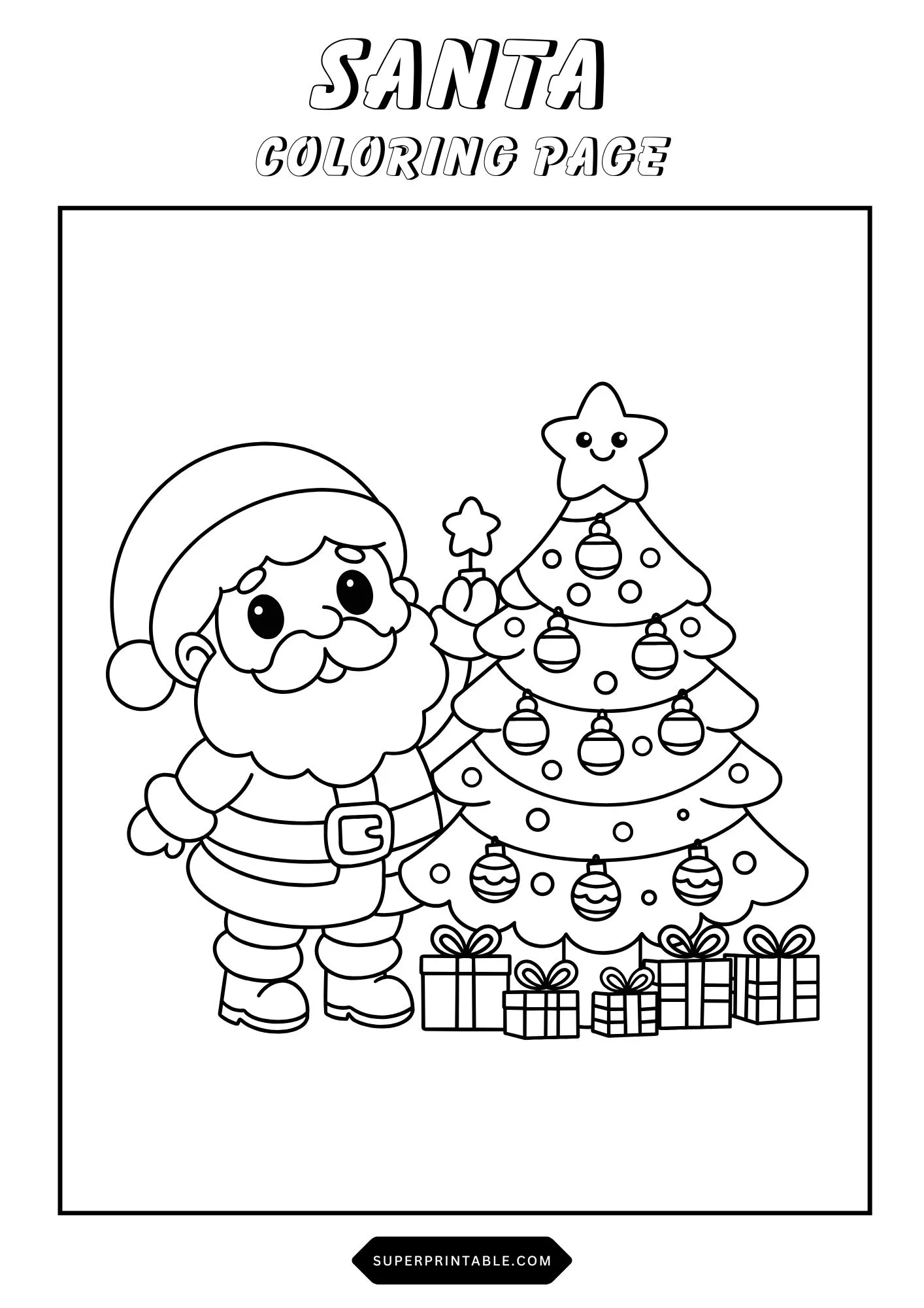 Santa Coloring Pages 25