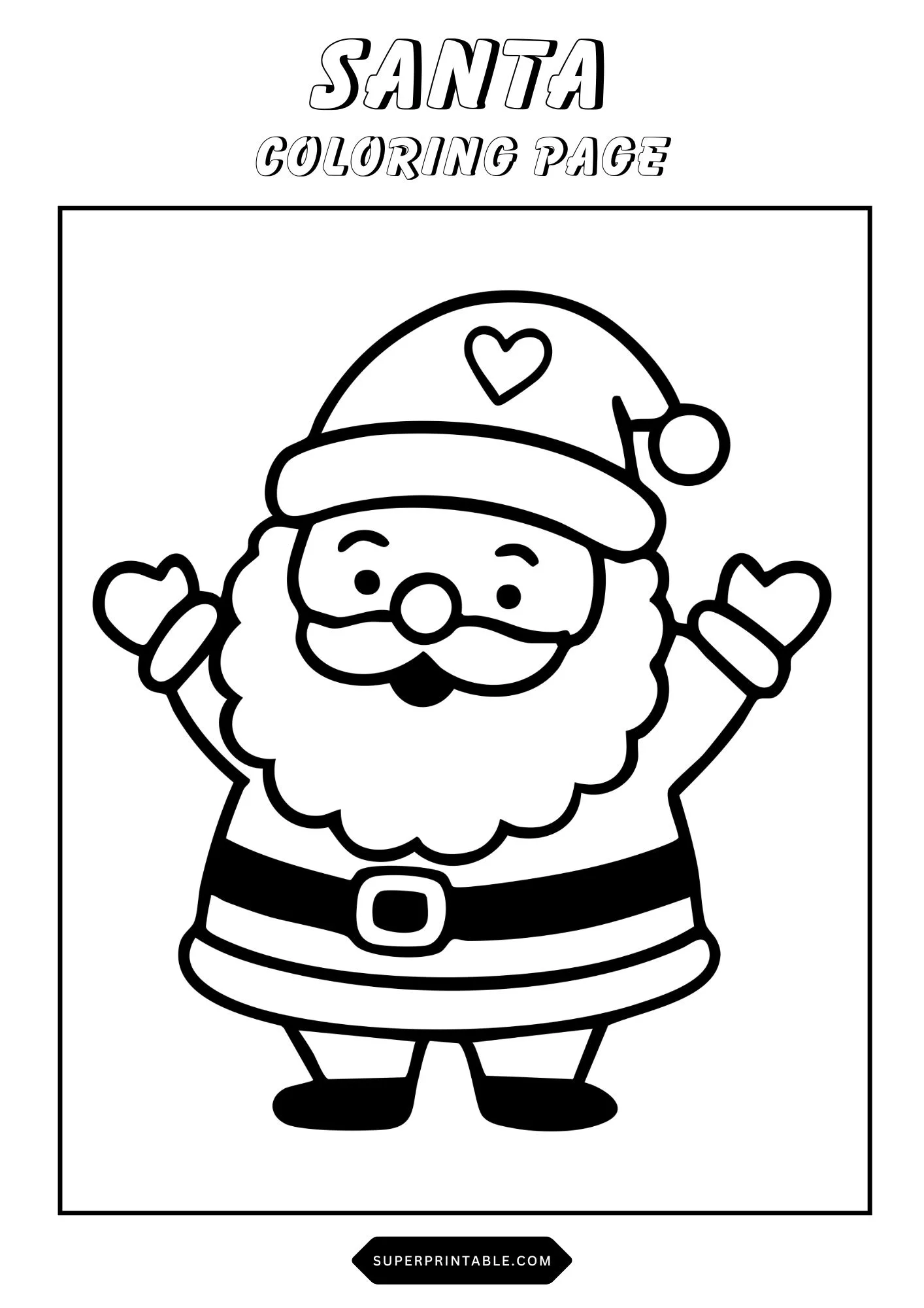Santa Coloring Pages 4