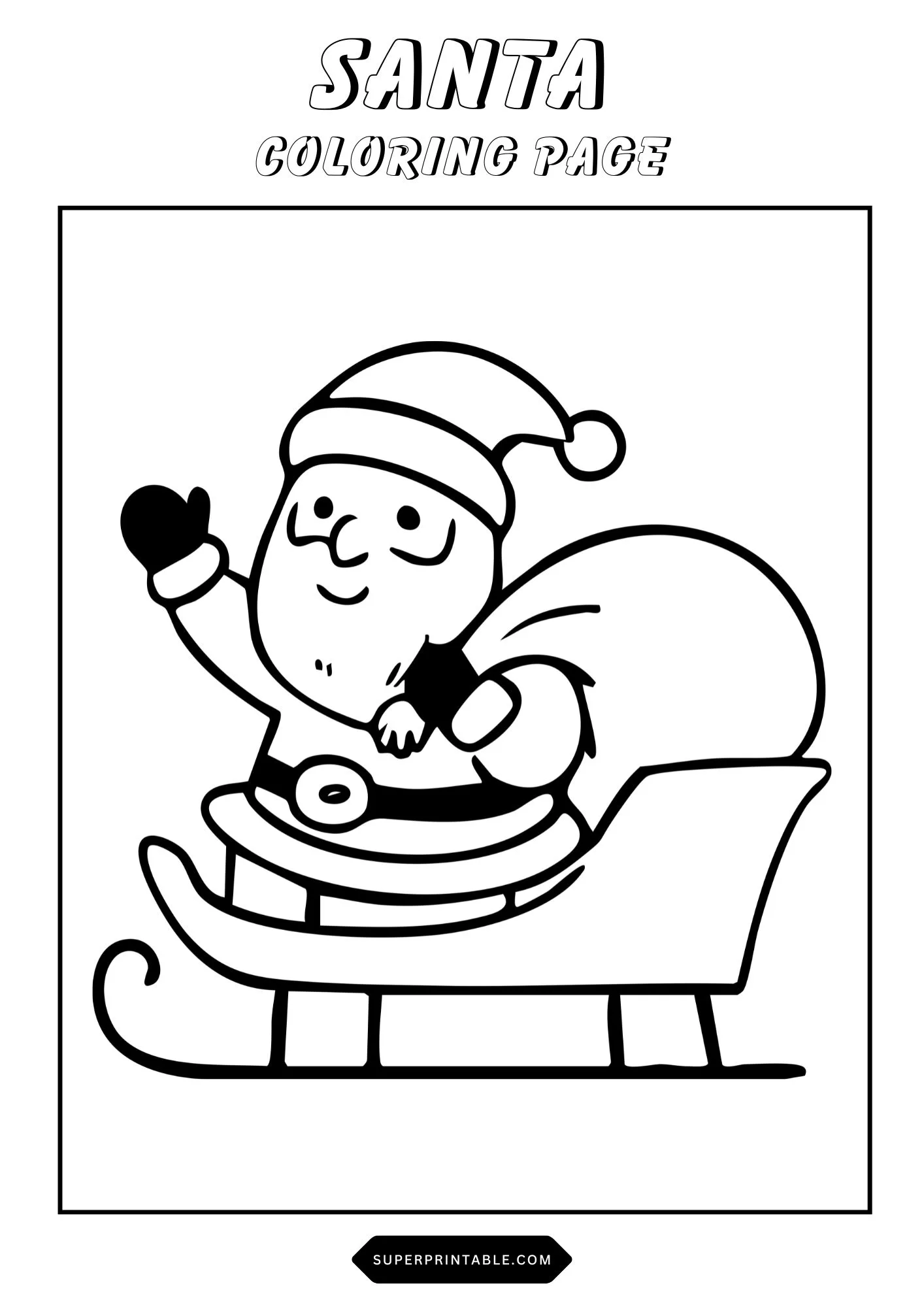 Santa Coloring Pages 5