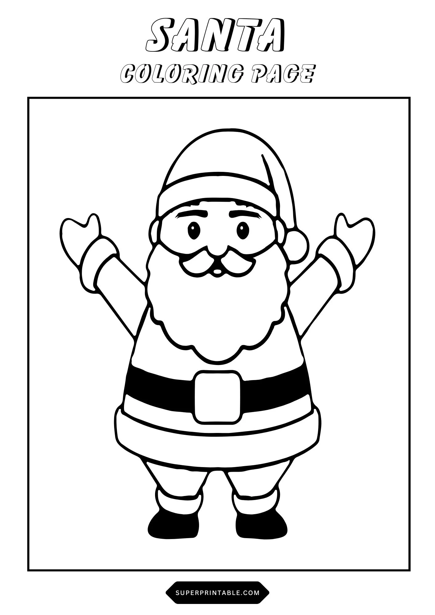 Santa Coloring Pages 6