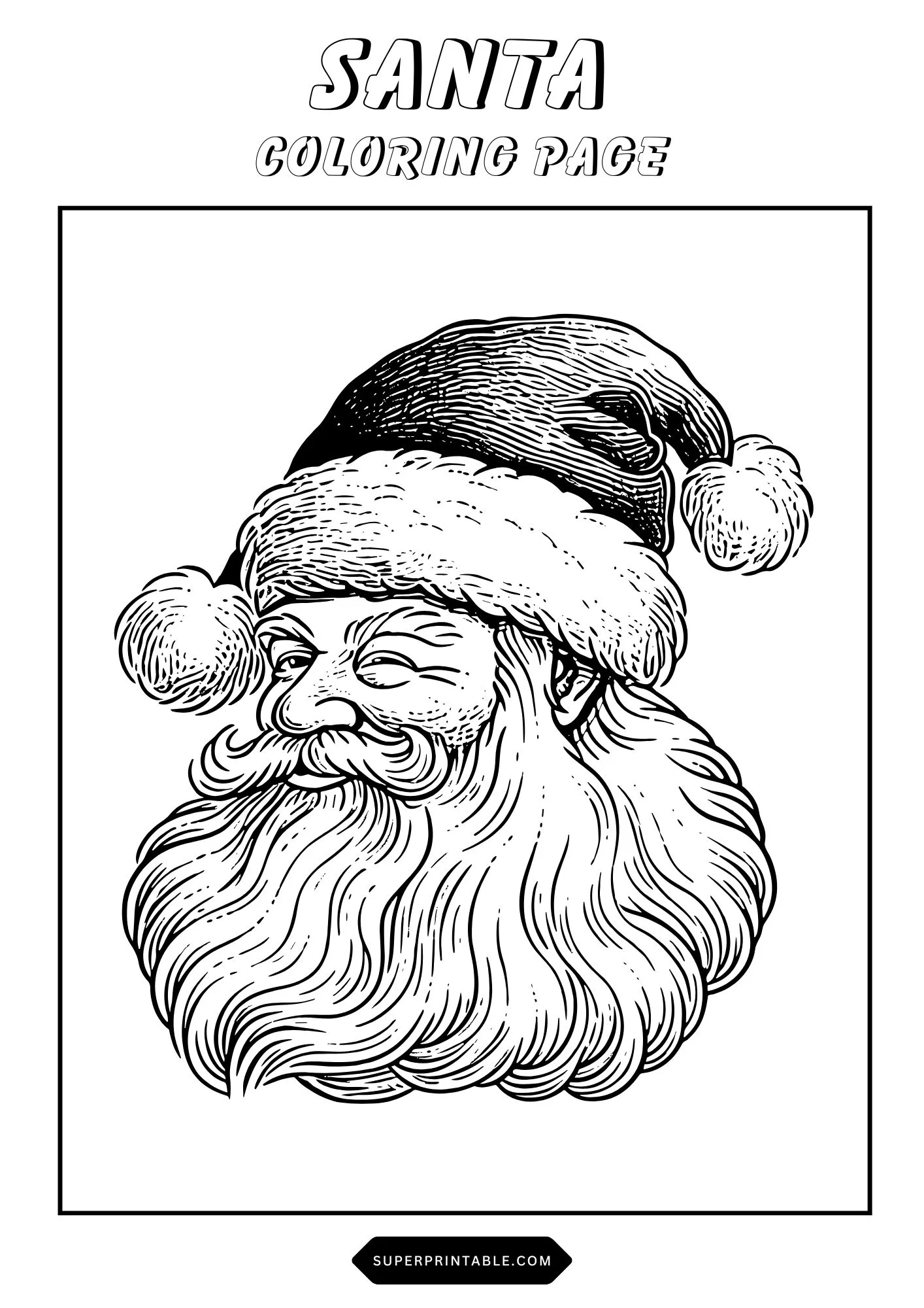 Santa Coloring Pages 7