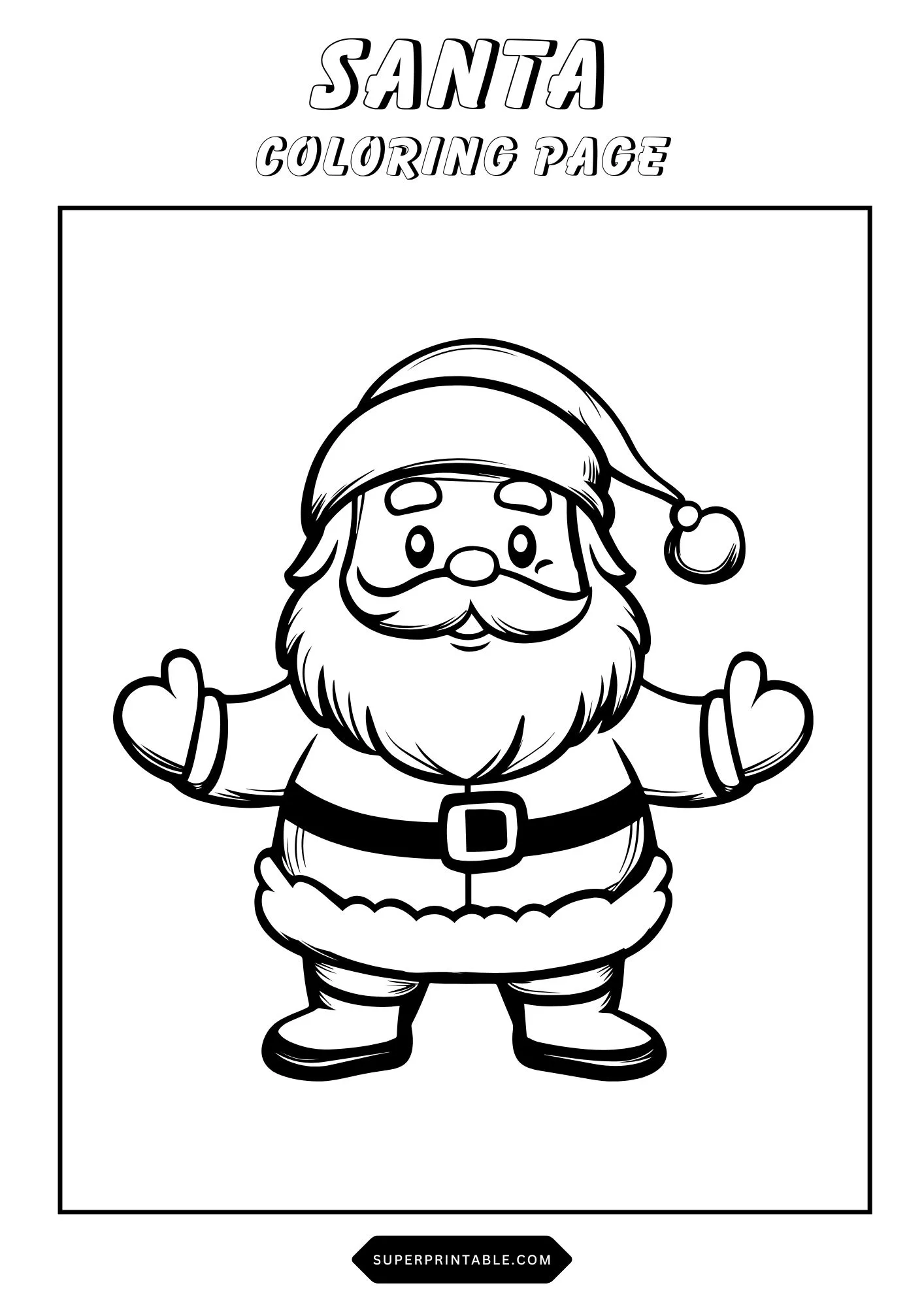 Santa Coloring Pages 8