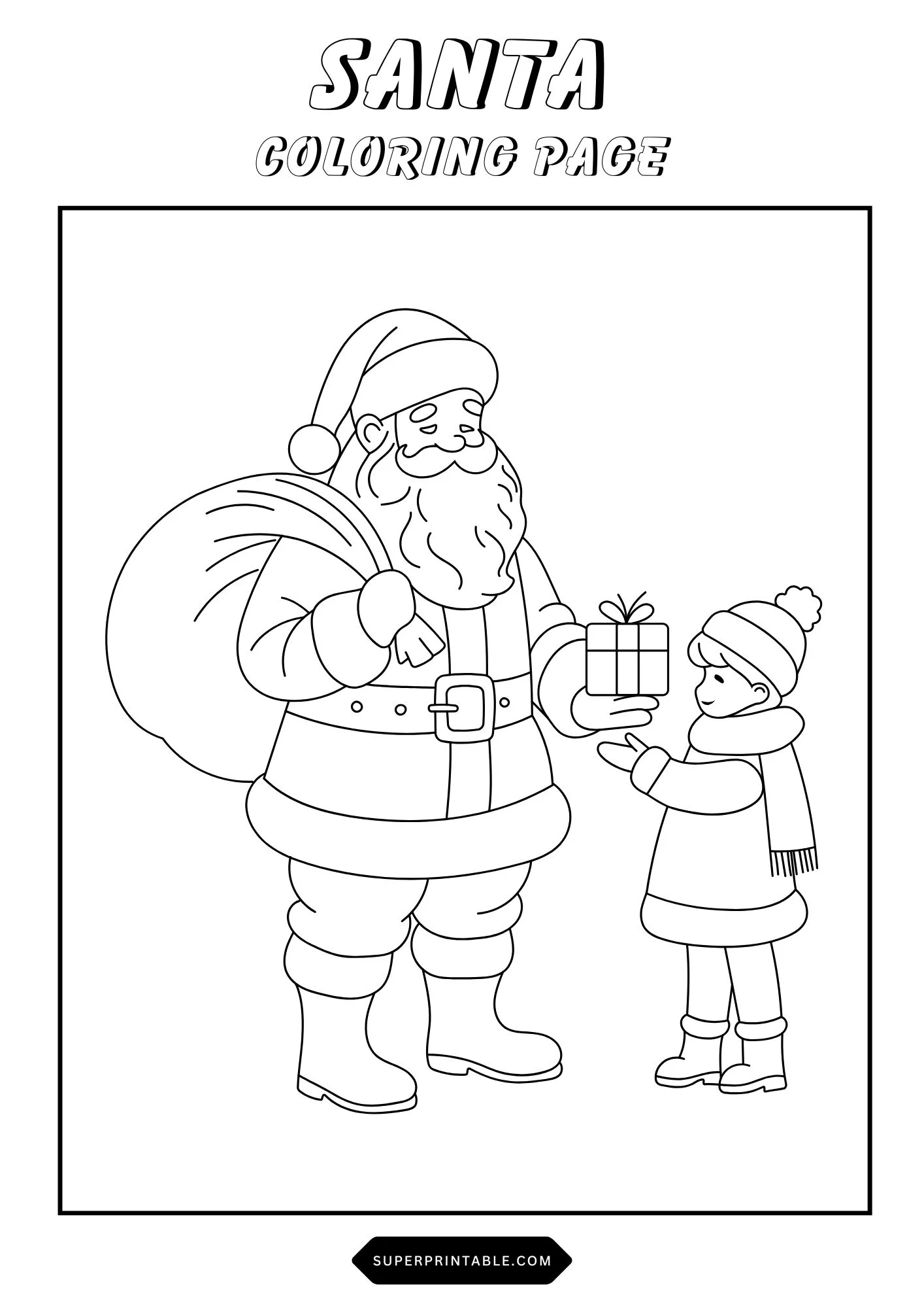 Santa Coloring Pages 9